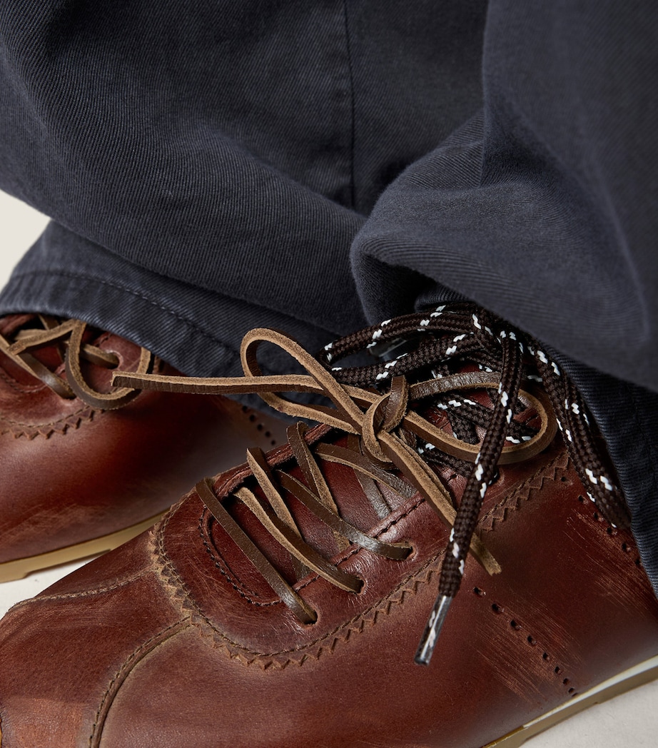 Miu Miu Leather Plume Sneakers Image 4