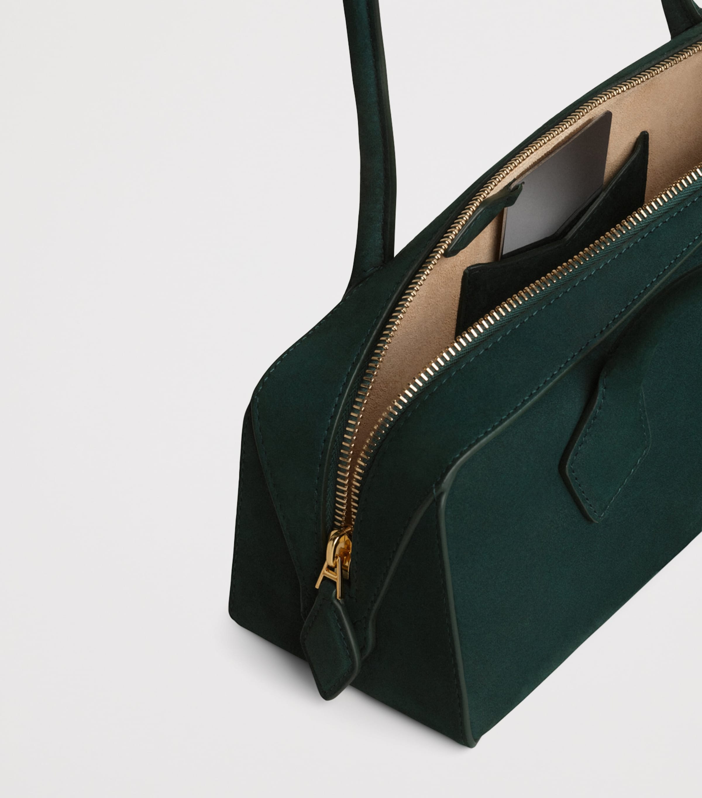 Alaïa Medium Suede Le Teckel Shoulder Bag Or Image 3