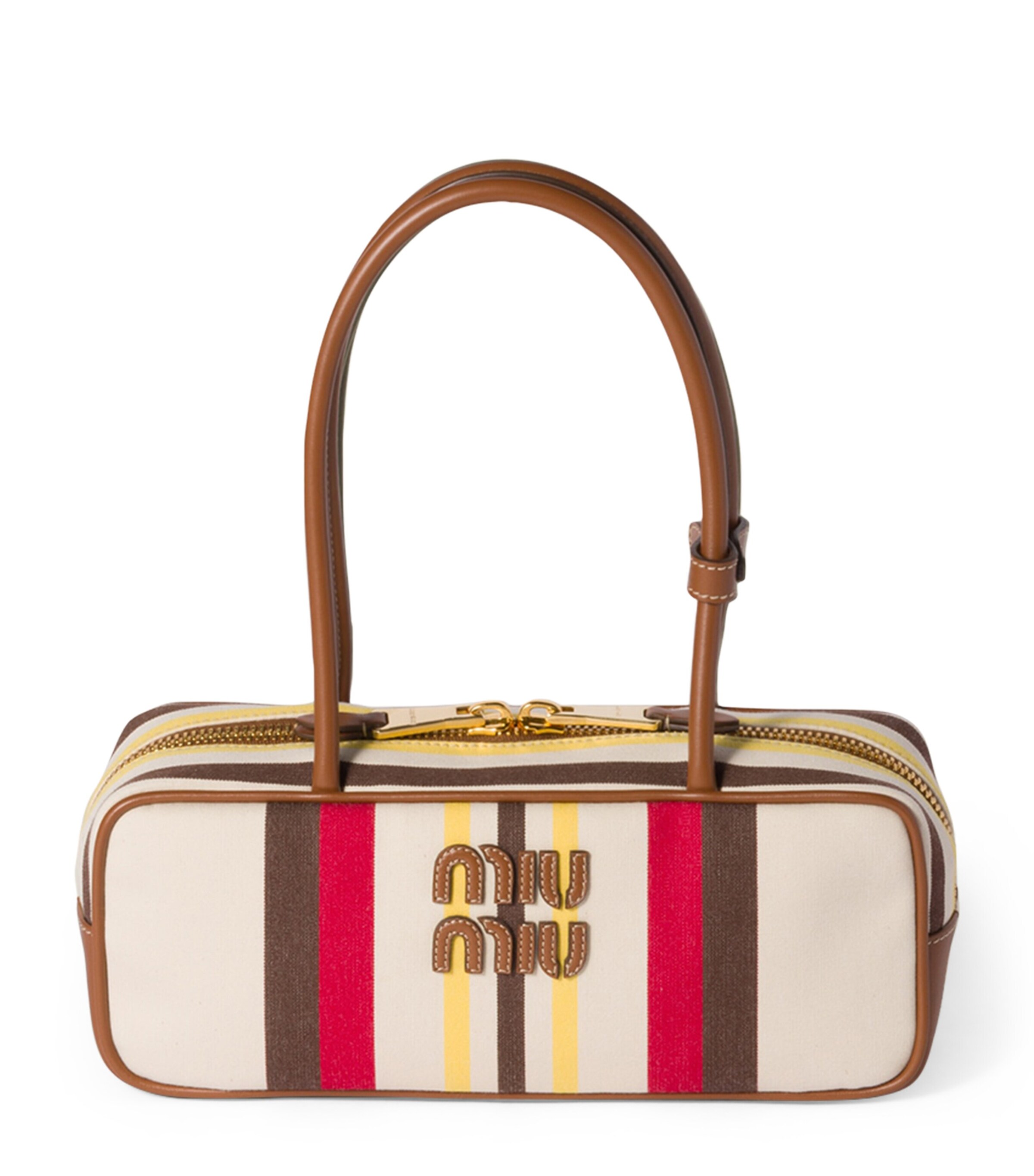 Miu Miu Canvas-Leather Beau Bag Image 1
