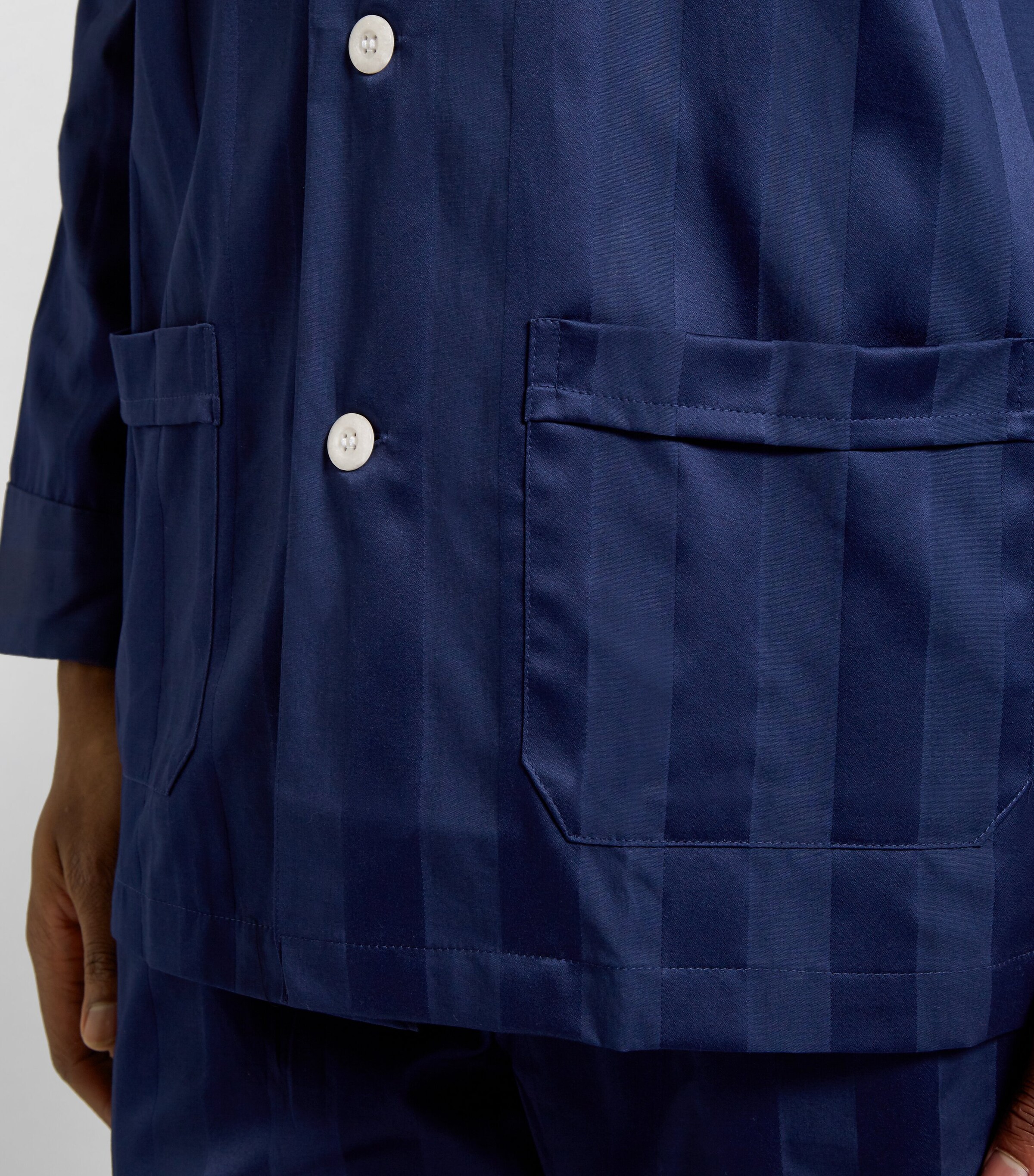 Lingfield Stripe Pyjama Set NAVY Image 4