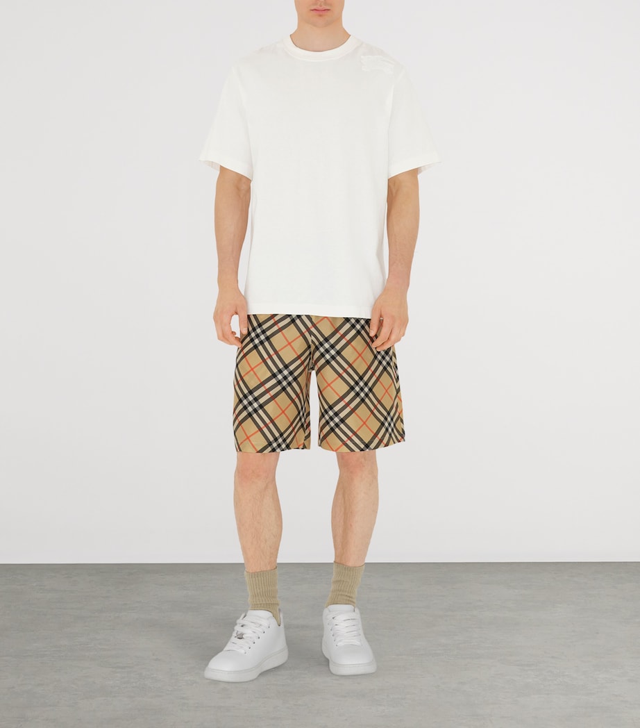 Silk Check Shorts SAND IP CHECK Image 2