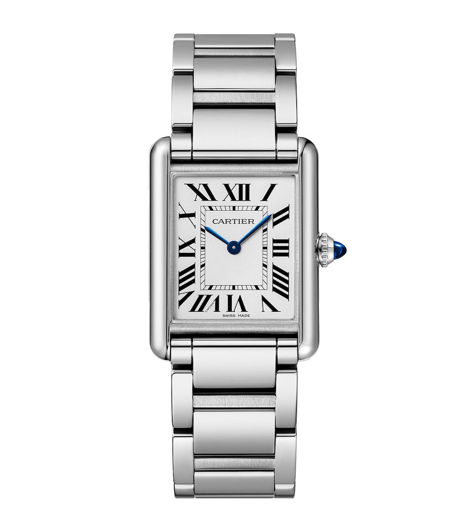 Cartier Large Stainless Steel Tank Must Watch 25.5mm Silver Image 1