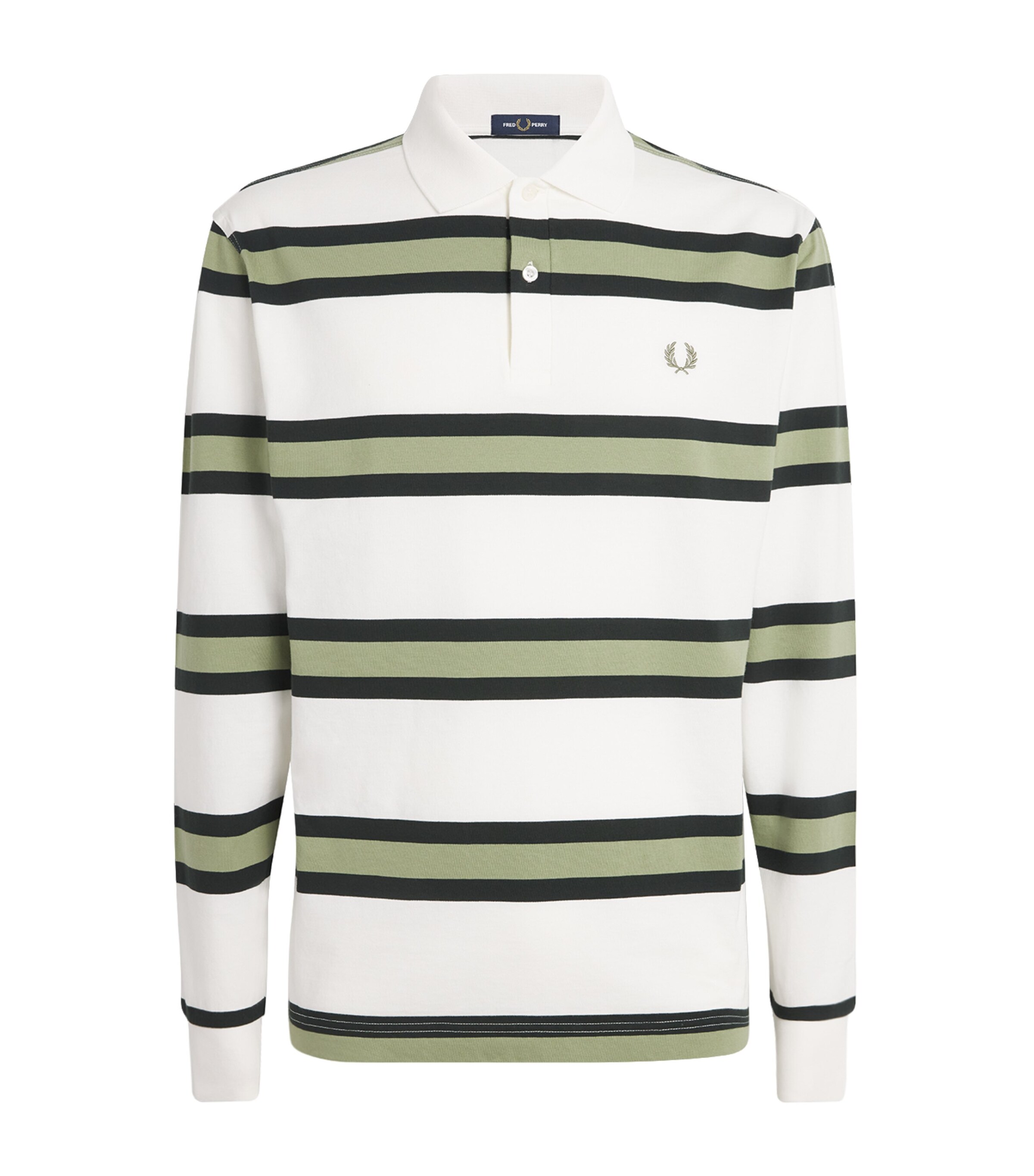 Cotton Jersey Long-Sleeve Polo Shirt 760LT ECRU Image 1