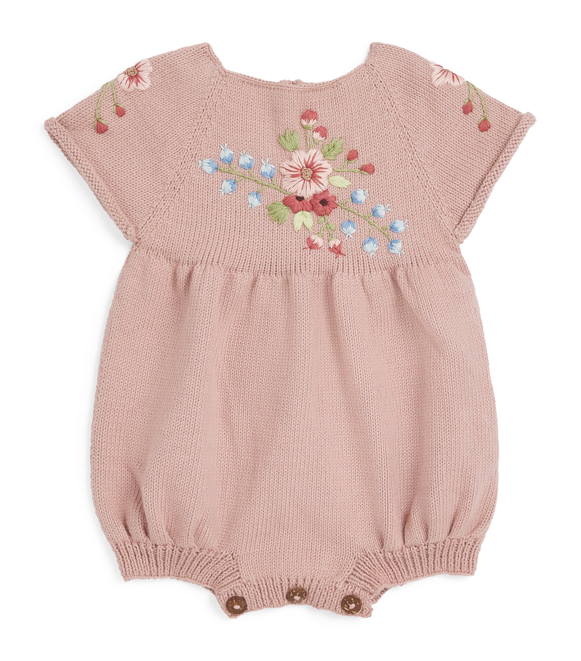 Shirley Bredal Cotton Embroidered Midsummer Bodysuit (6-24 Months) D Dahlia Image 1