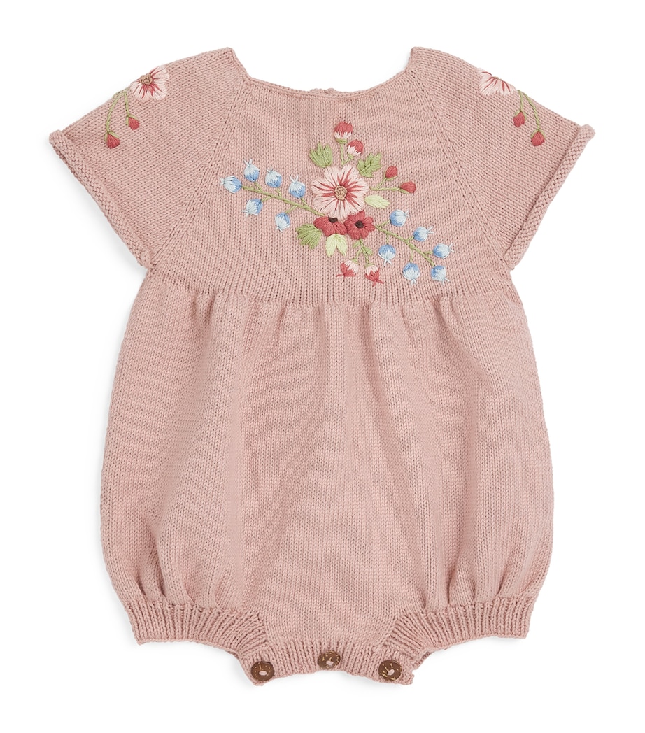 Shirley Bredal Cotton Embroidered Midsummer Bodysuit (6-24 Months) D Dahlia Image 1