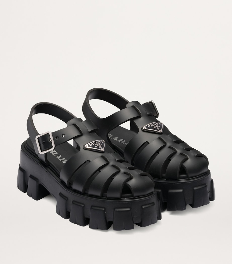 Leather Monolith Platform Sandals 35 F0002 Image 2