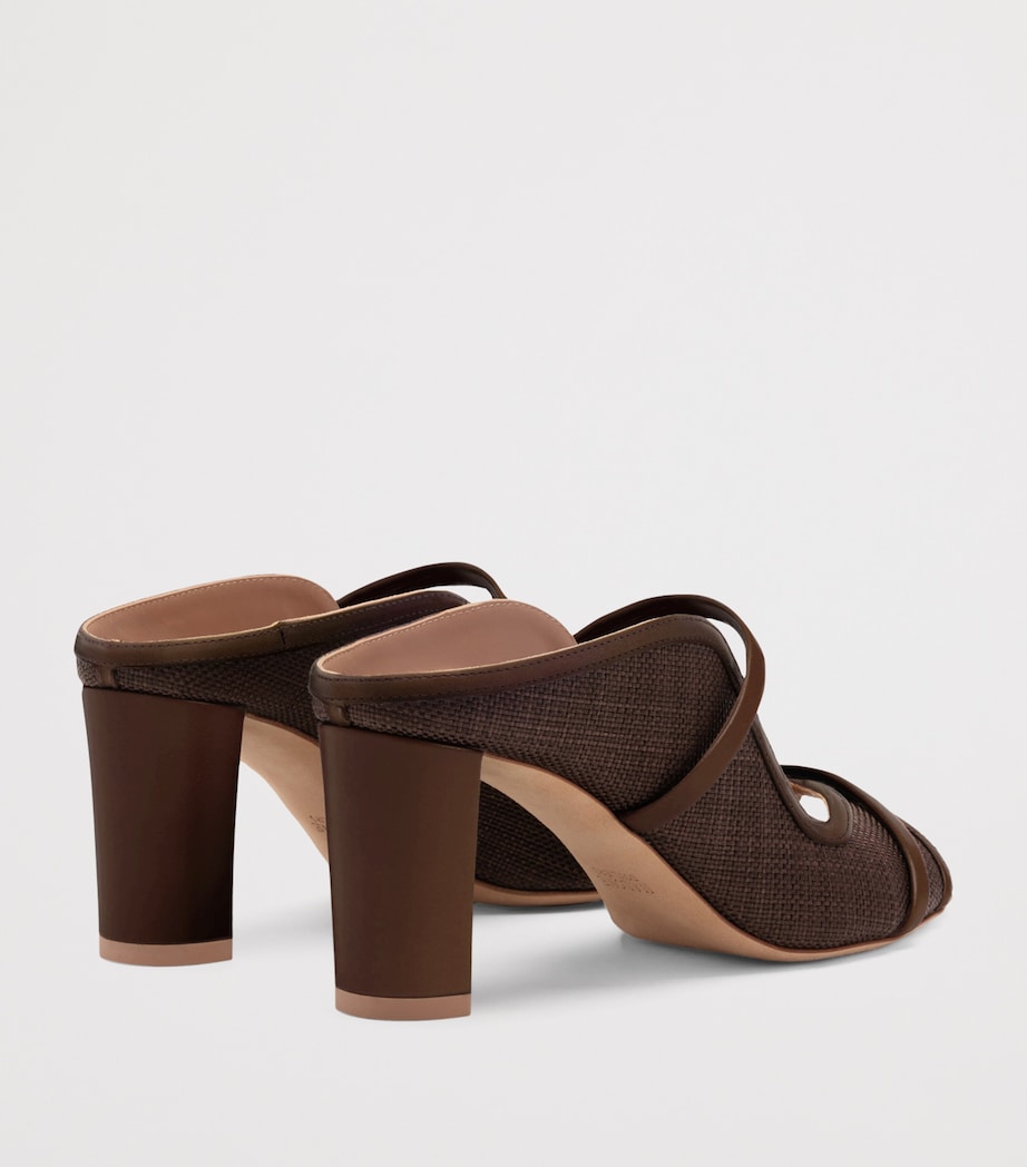 Raffia Norah Heeled Sandals 70 DARK BROWN Image 4