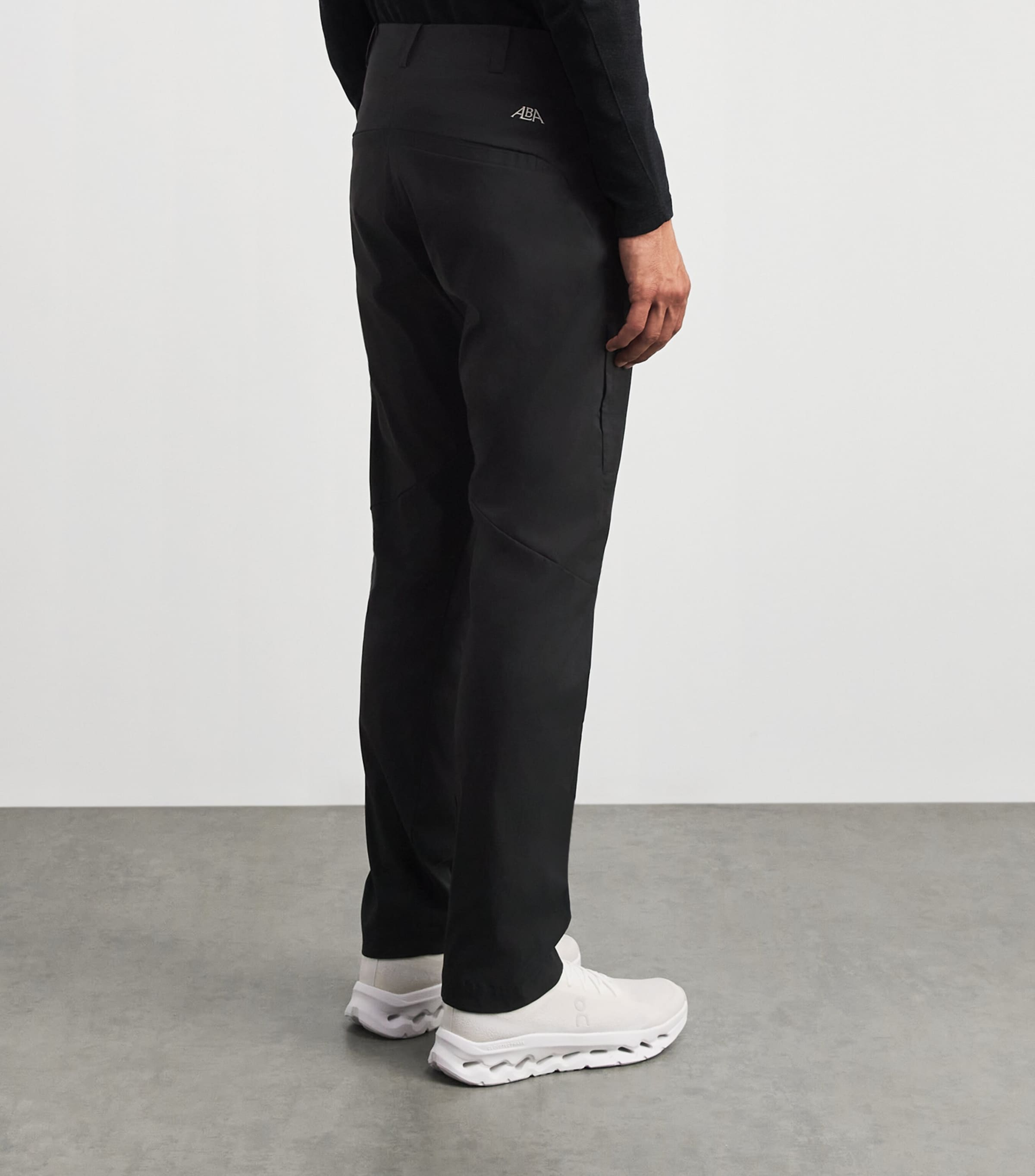 Alba Mens Cotton-Blend Techno Trousers Black Image 5