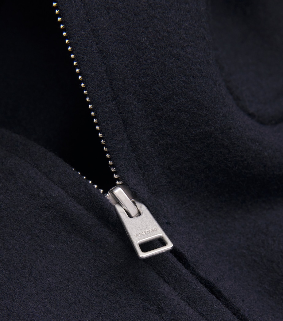 Wool-Blend Zip-Up Jacket NAVY BLUE Image 5