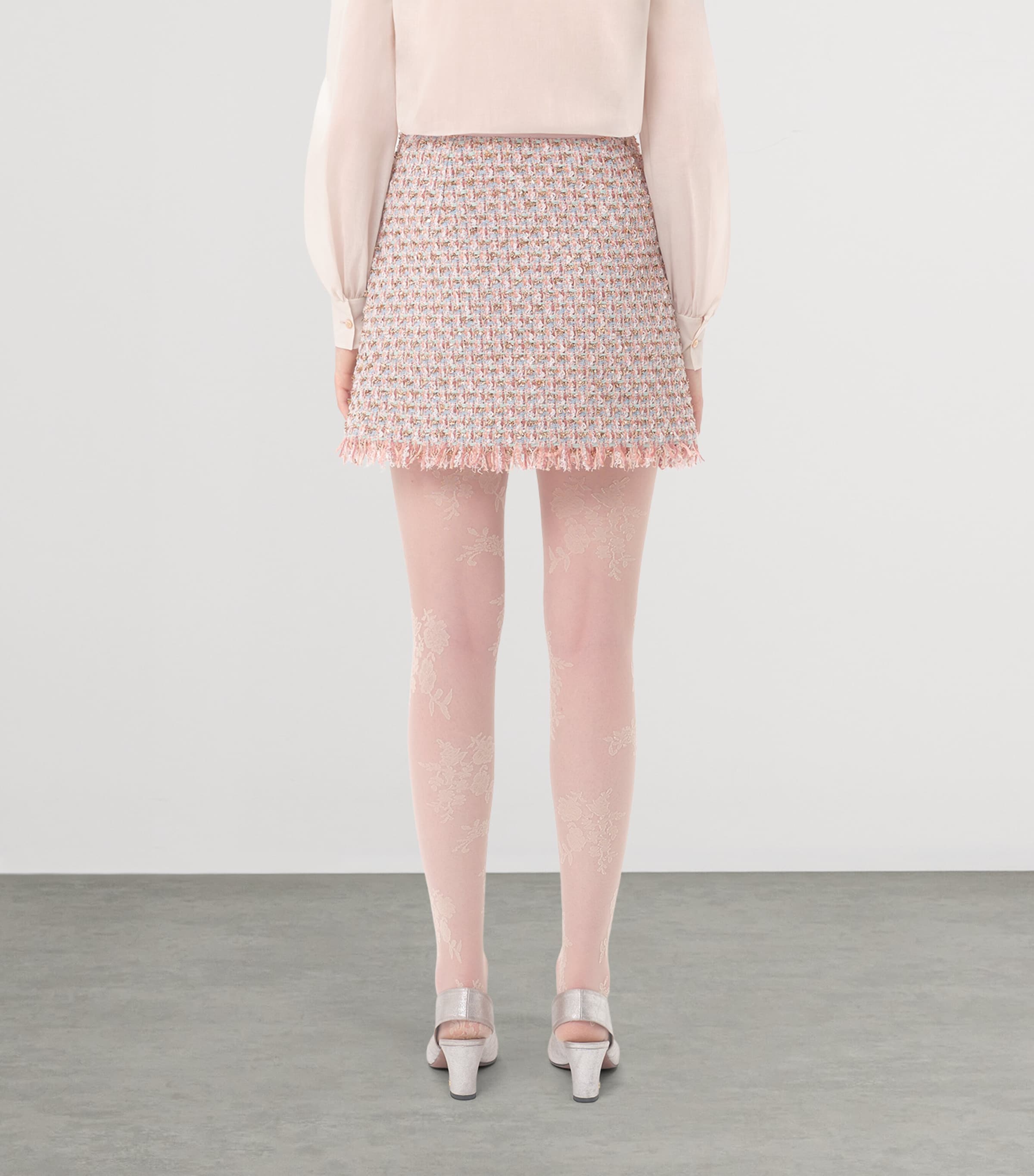 【関税＆送料込み】Valentino Garavani Tweed Skirt Valentino Garavani Tweed Mini Skirt | White | FARFETCH GE