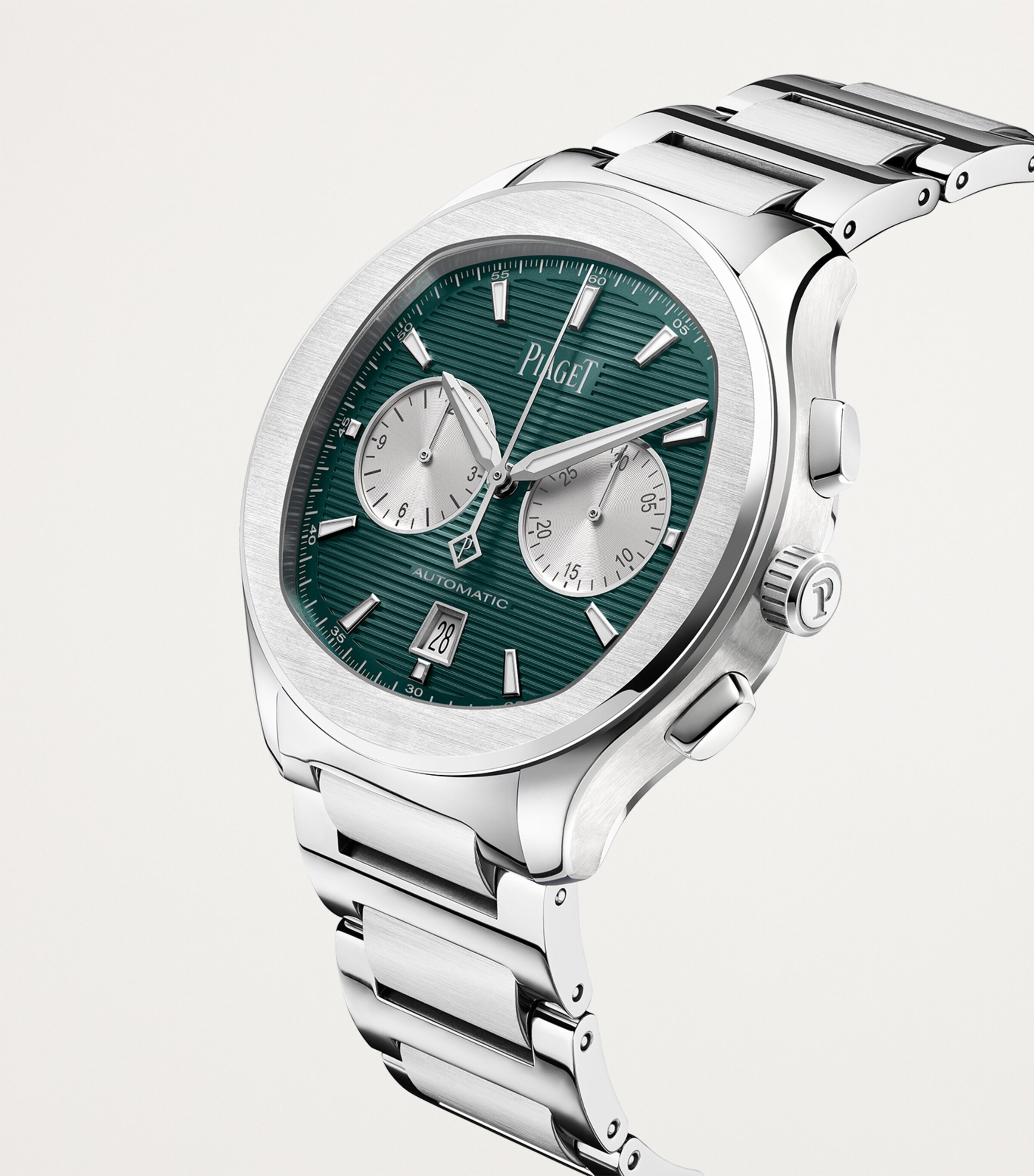 Stainless Steel Polo Chronograph Watch 42mm GREY Image 2