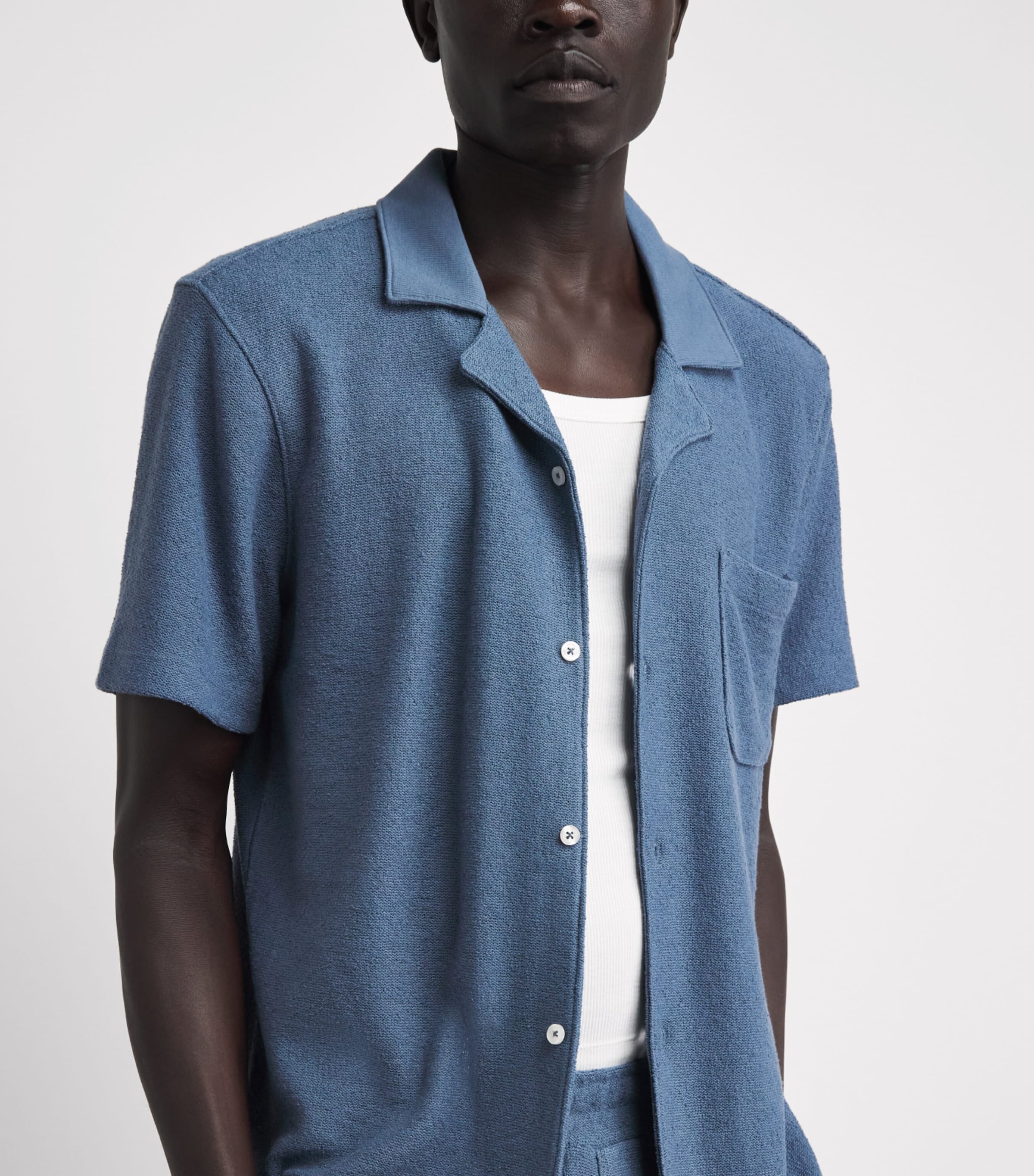 PAIGE Mens Bouclé Oliver Shirt Lakeside Image 3