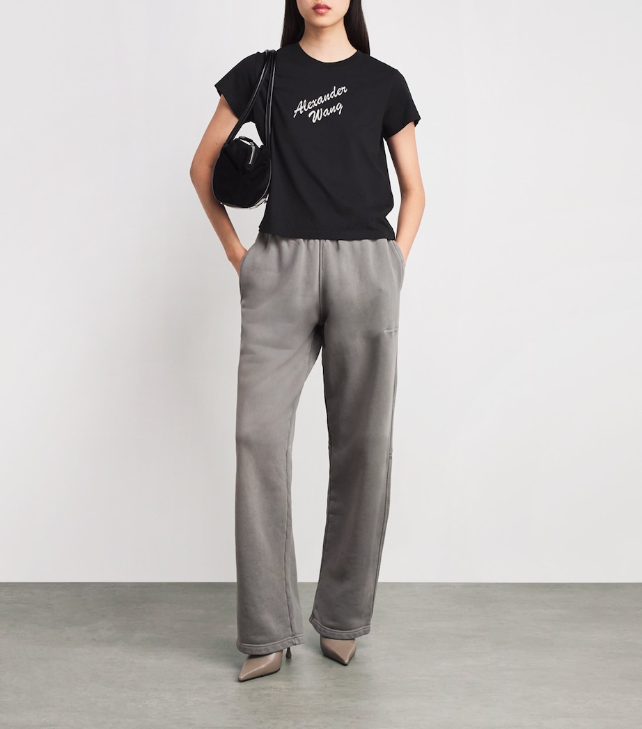 Cotton Articulated-Leg Sweatpants 064A WASHED CEMENT Image 2