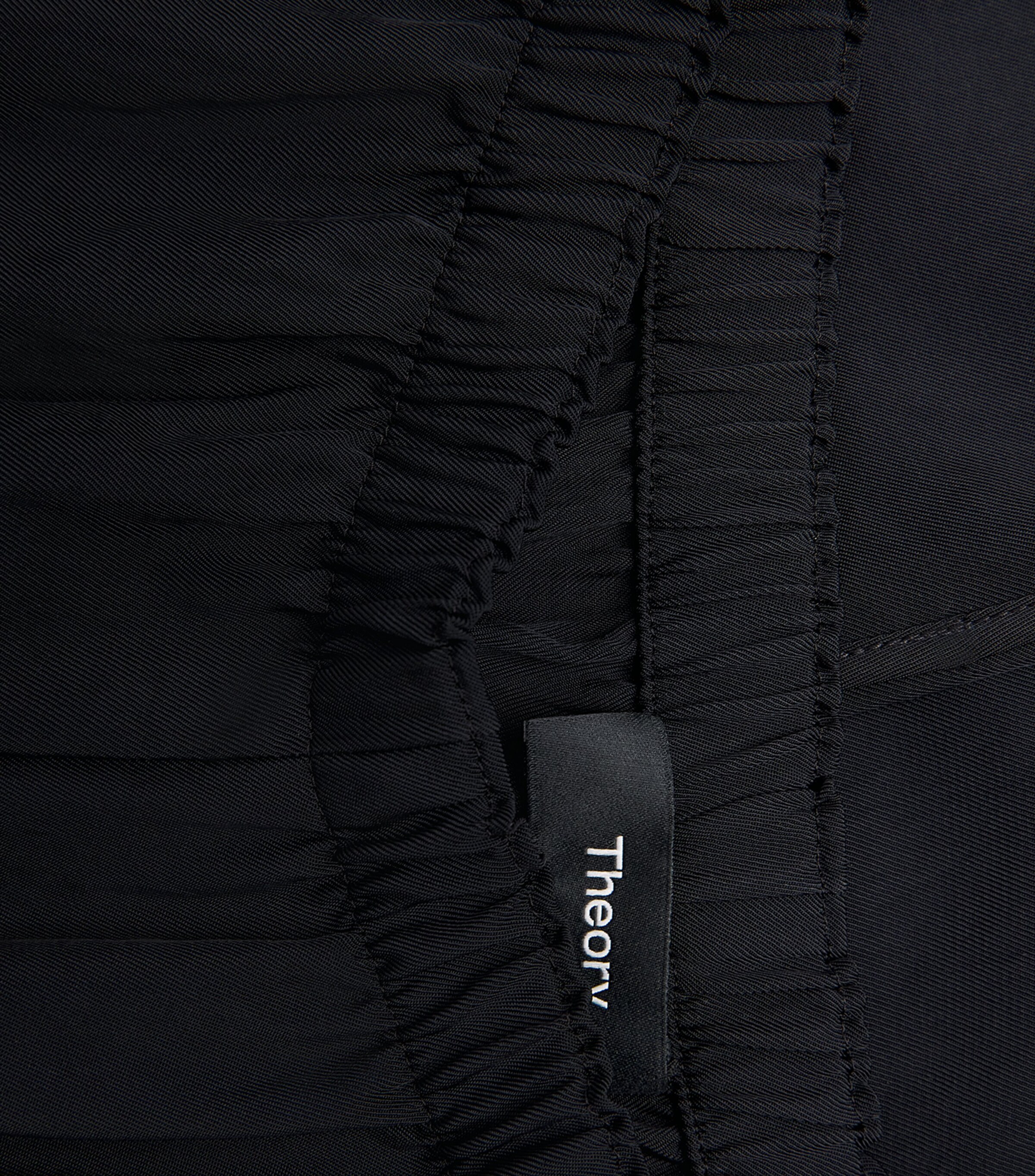 Theory Womens Crepe Wide-Leg Trousers Black Image 6