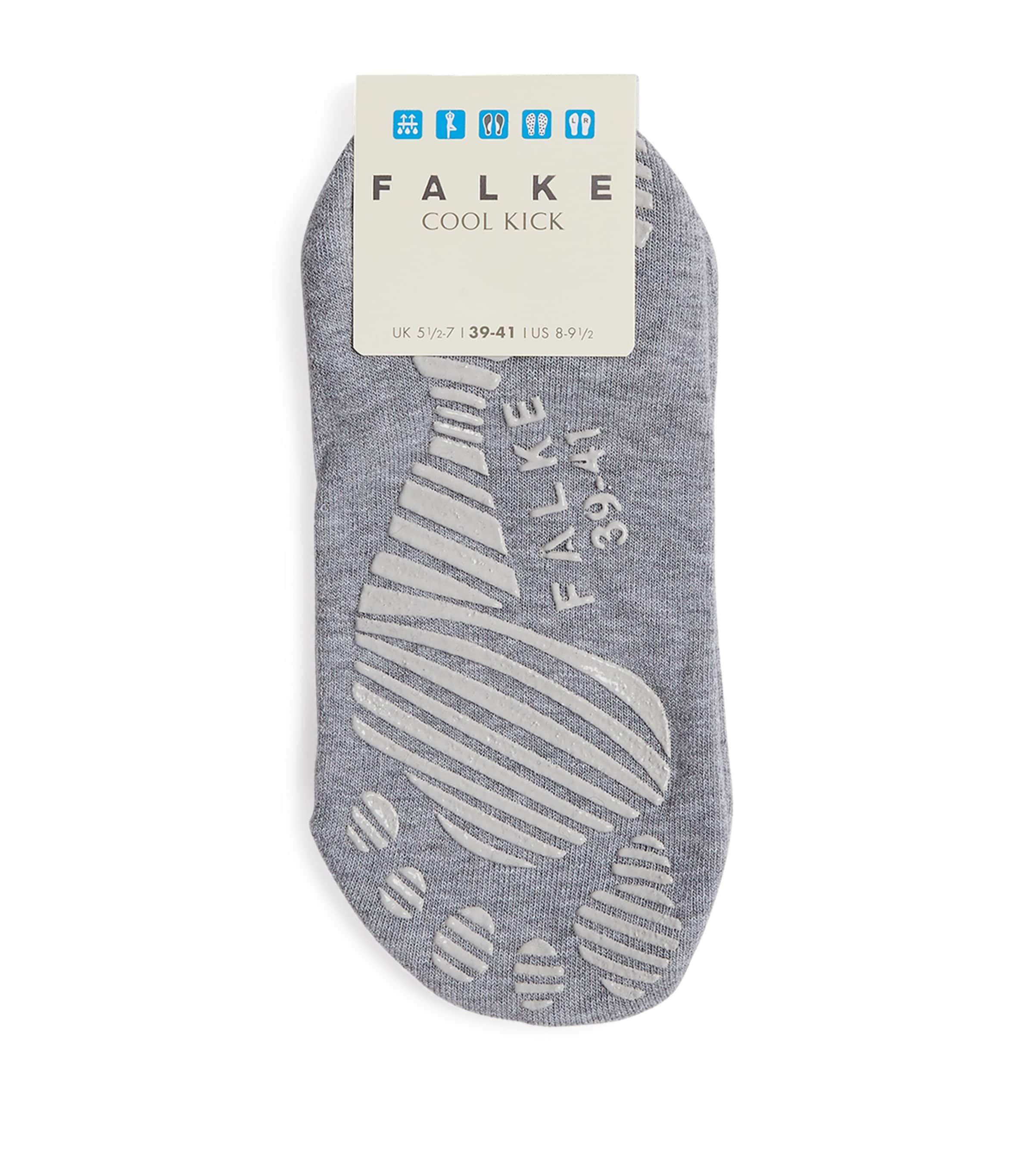 Falke Cool Kick Printed-sole Ankle Socks In Grey