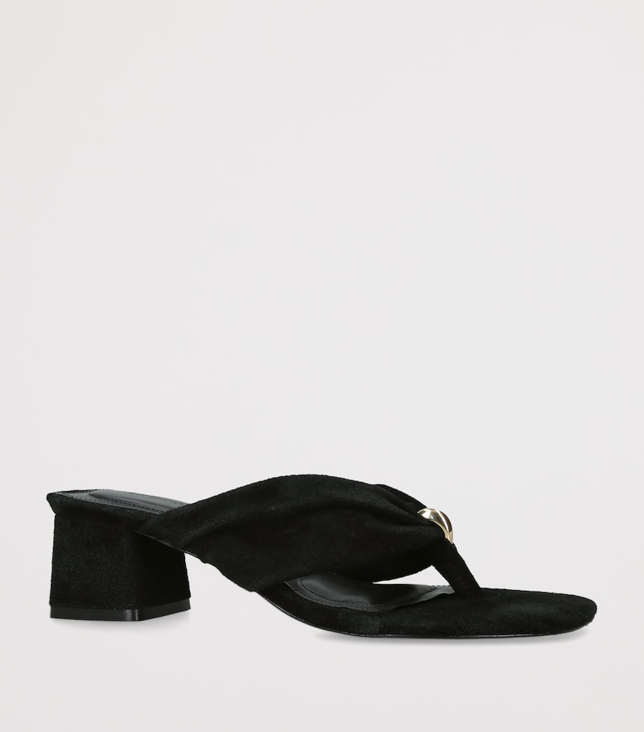 Simkhai Suede Stella Heeled Mules 50 Black Image 2