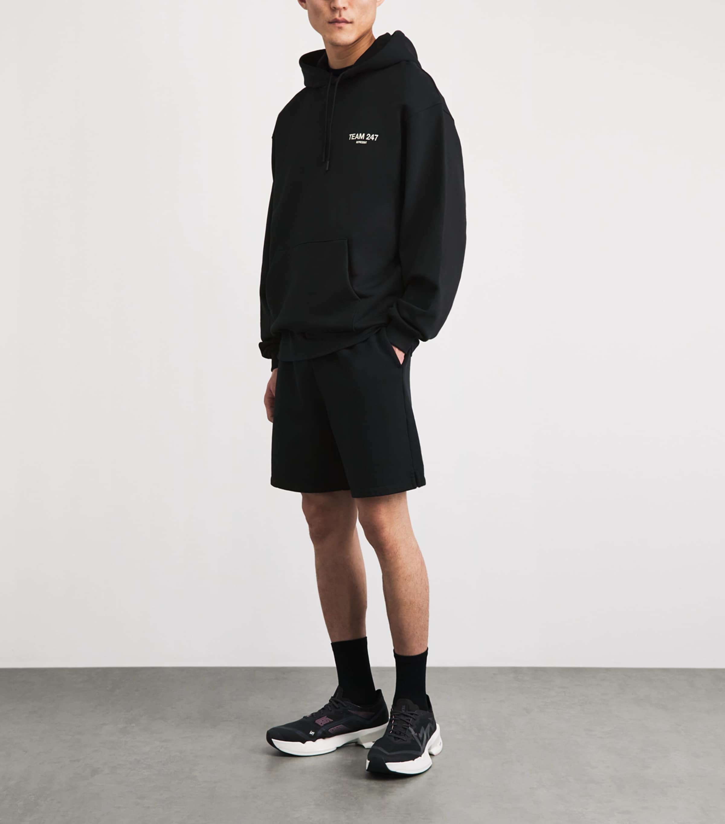 Represent 247 Mens Cotton Team 247 Hoodie Jet Black Image 2