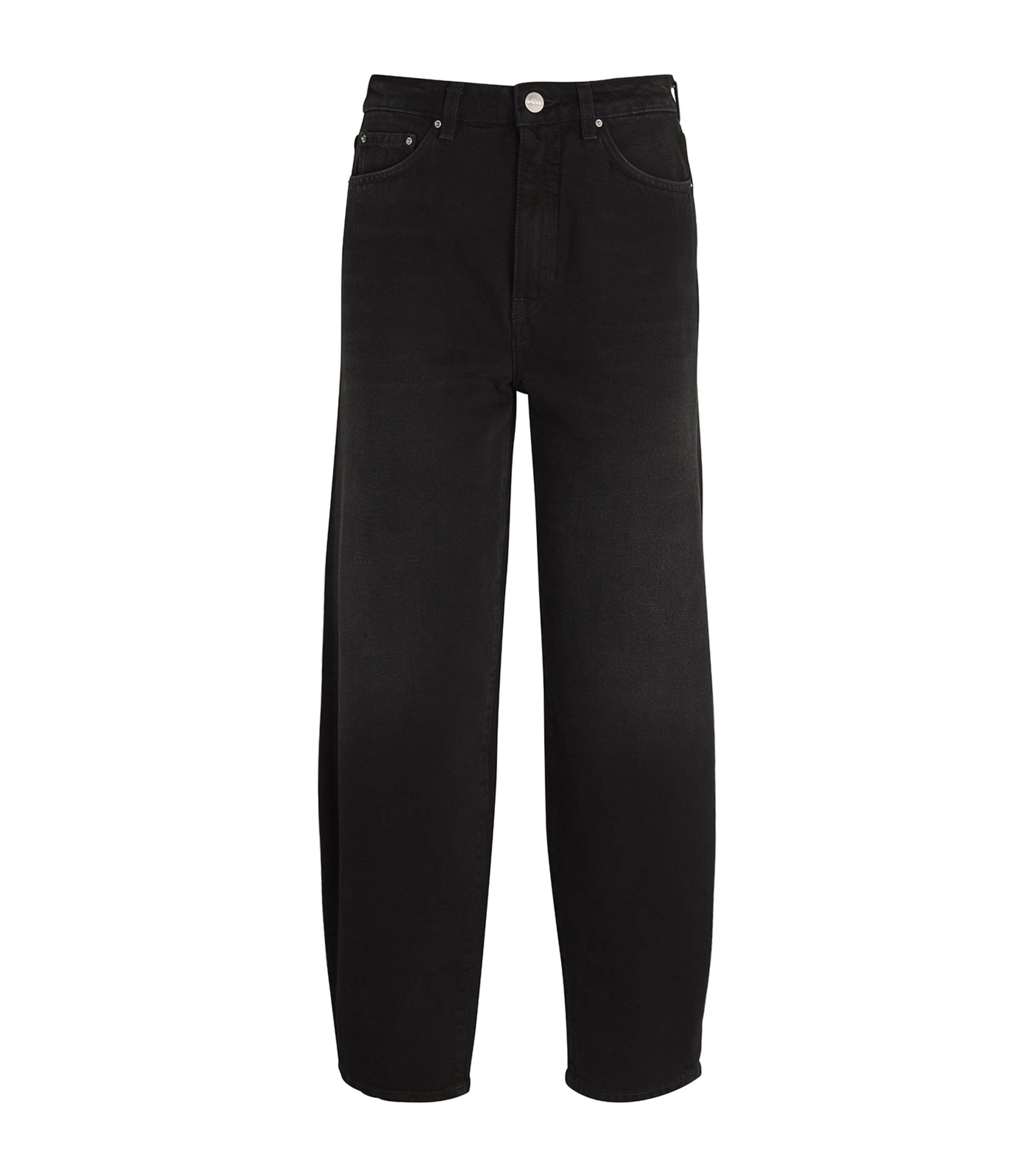 Shop Totême Barrel Leg Jeans In Black