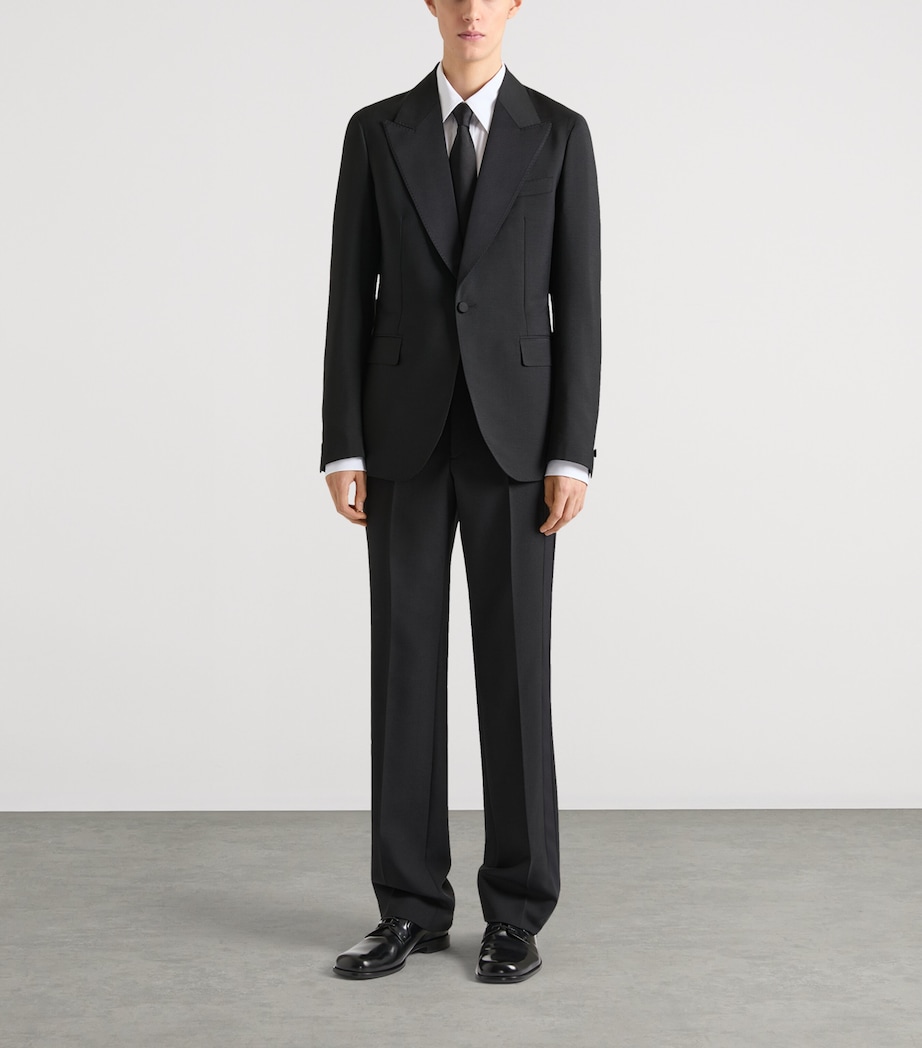 Givenchy Mens Wool-Mohair Tailored Trousers Image 2