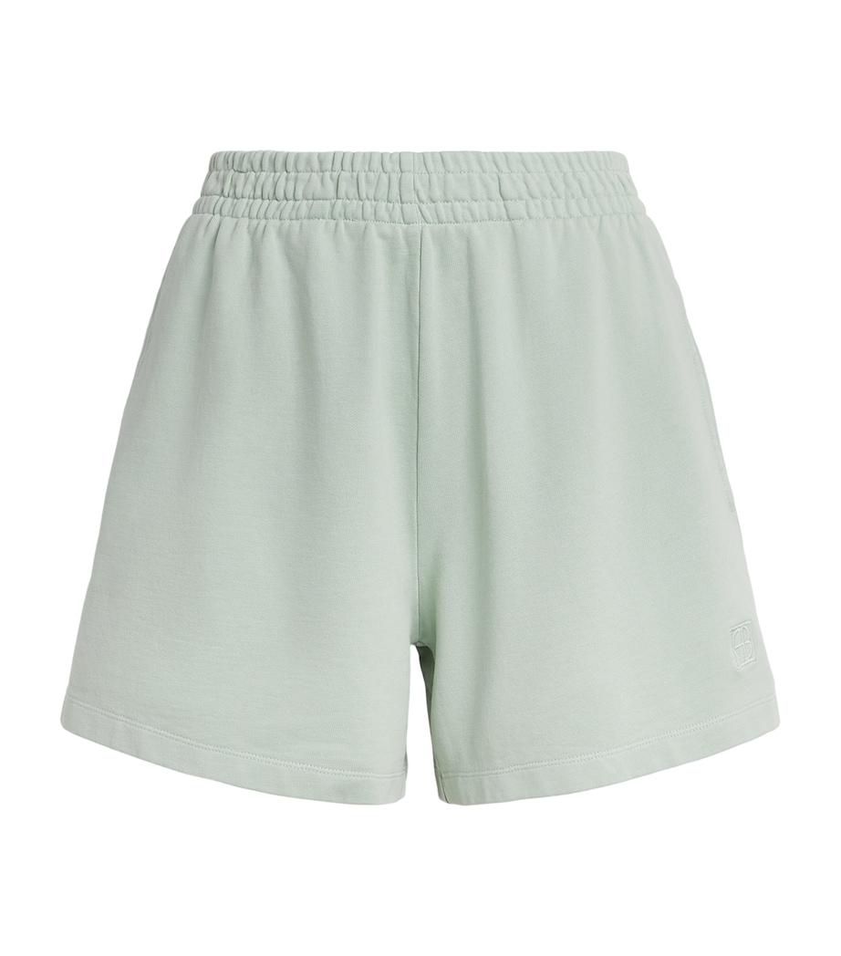 ANINE BING Womens Cotton Kam Sweatshorts Green Image 1
