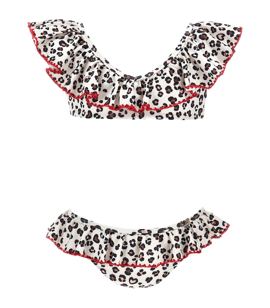 Animal Print Ruffle-Trim Bikini Set (2-12 Years) MACULATO Image 1