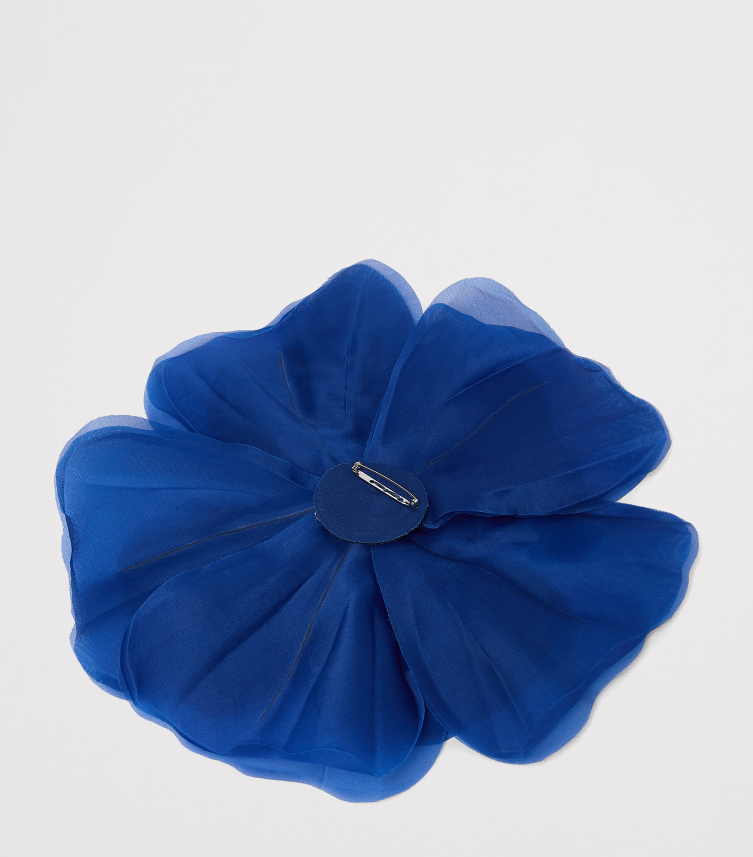 Marina Rinaldi Silk Organza Flower Brooch Cornflower Blue Image 3