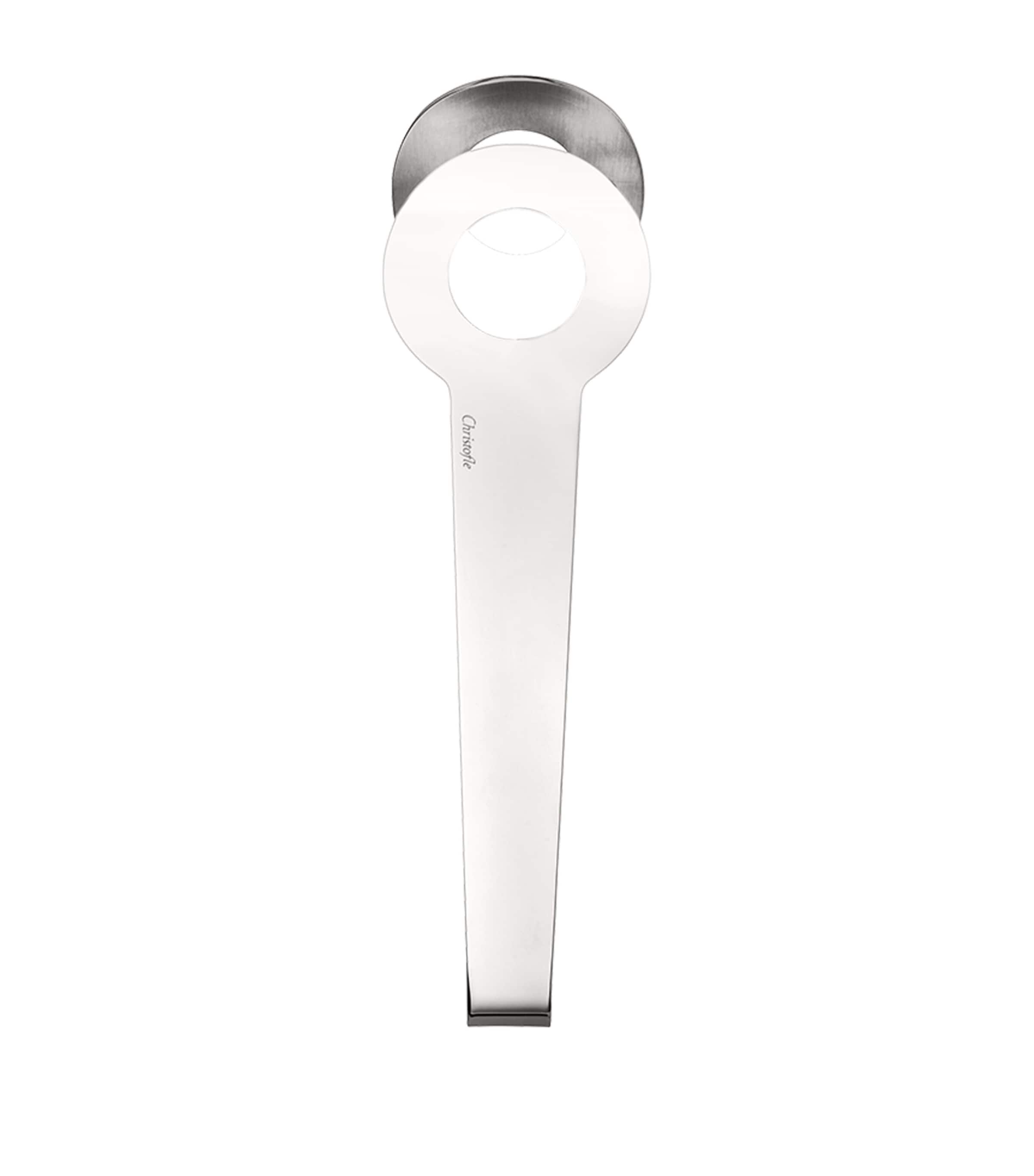 Christofle Stainless Steel Oh De  Ice Tongs In Silver