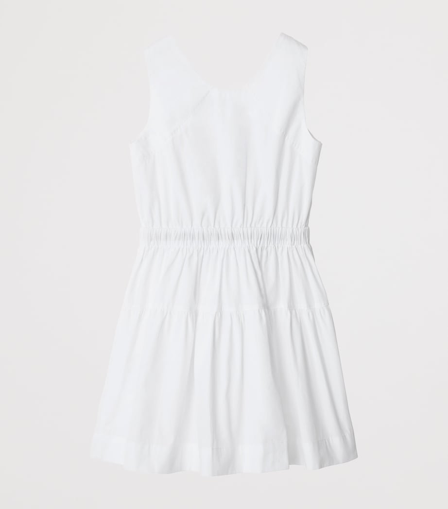 Burberry Kids Cotton Check-Trim Dress (14 Years) White Image 2