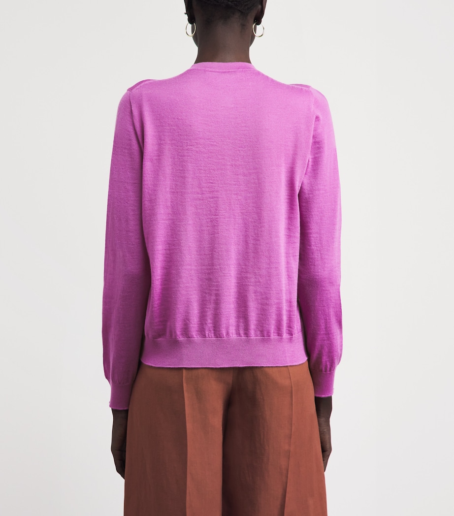 Johnstons Of Elgin Womens Cashmere Honor Cardigan Wild Orchid Image 5
