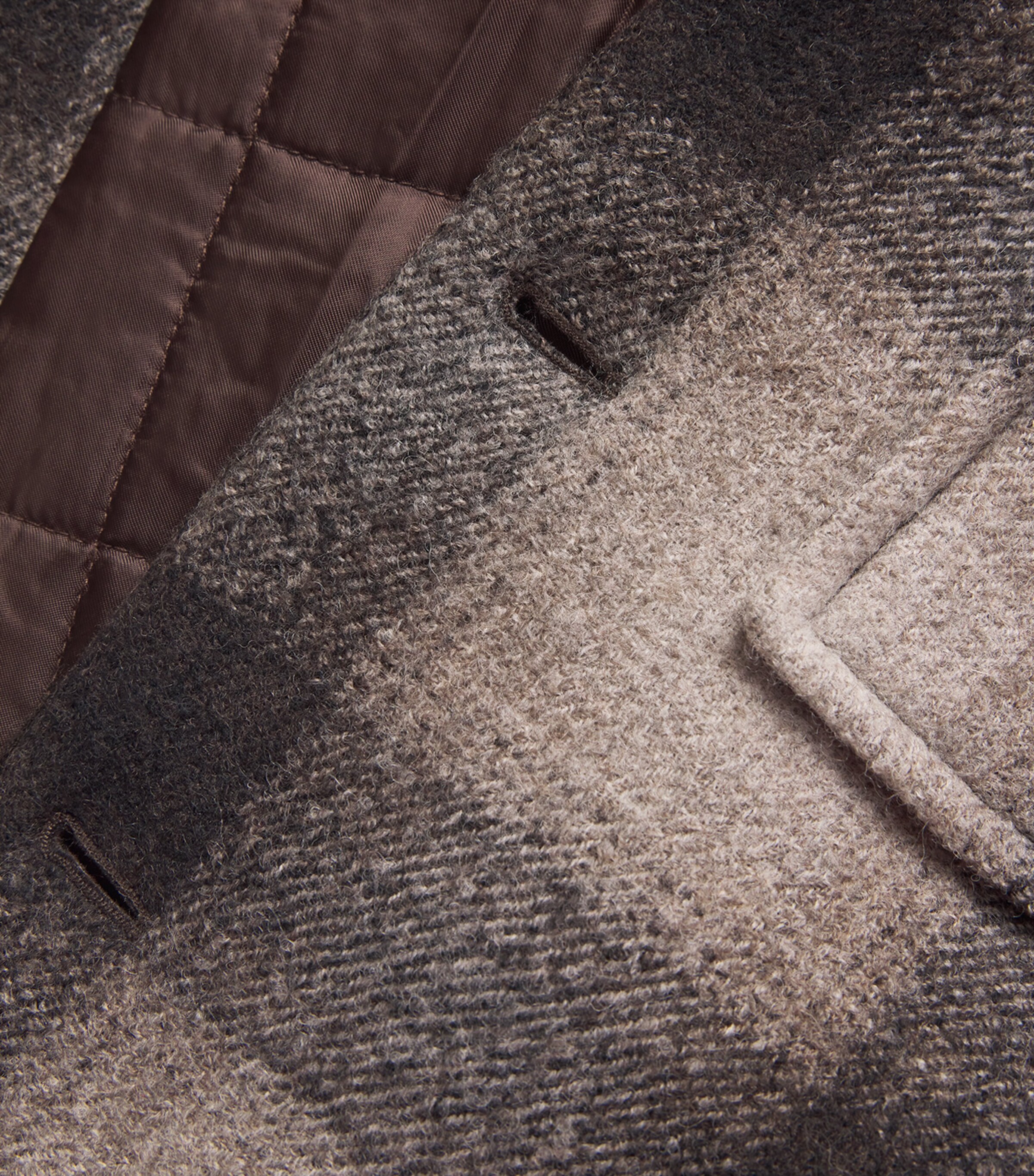 Wool-Blend Plaid Jacket BROWN PLAID Image 4