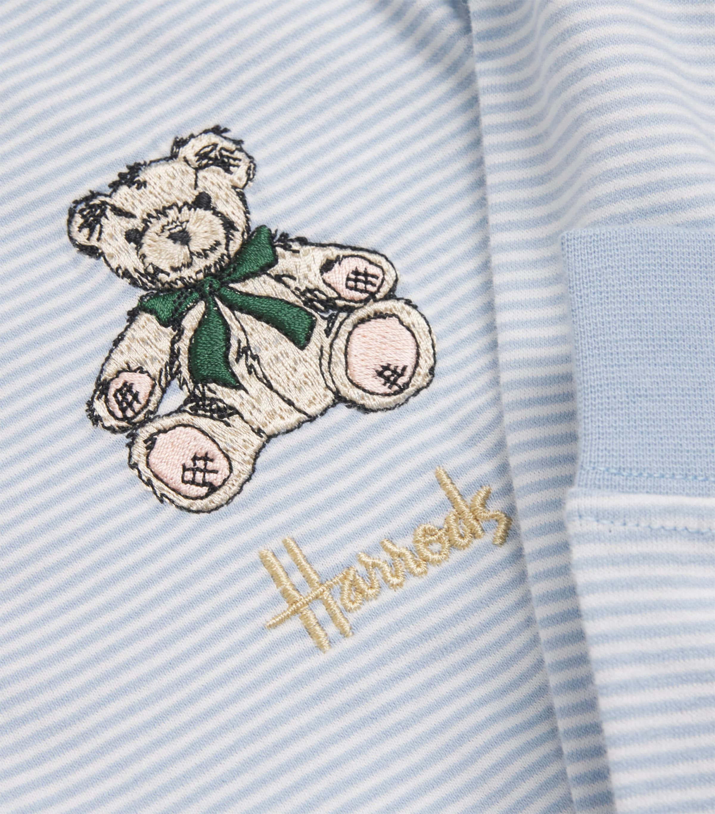 Organic Cotton Jersey Stripe Pyjamas (2-8 Years) BLUE Image 3