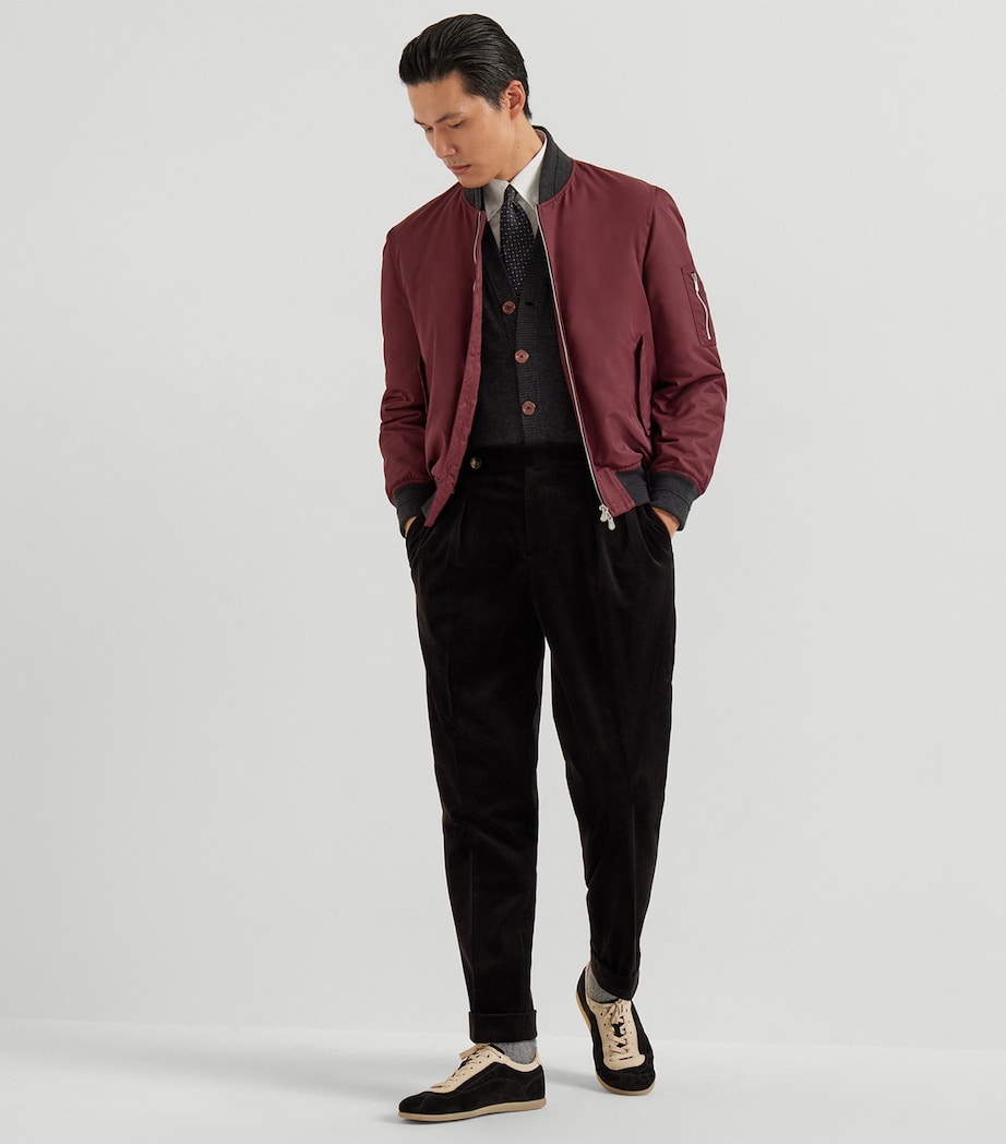 Cashmere Rib-Knit Cardigan CYO27 Image 4