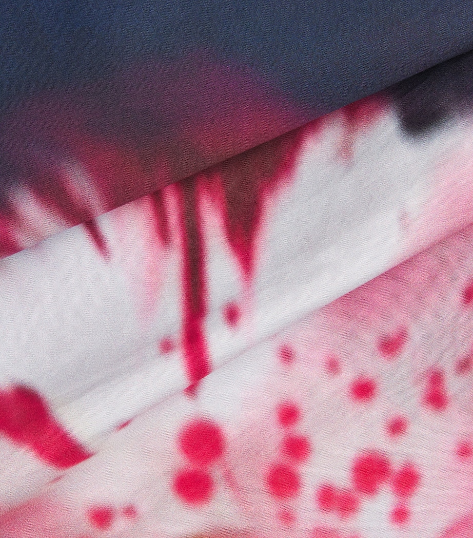 Cotton Floral Wide-Leg Trousers NAVY Image 5