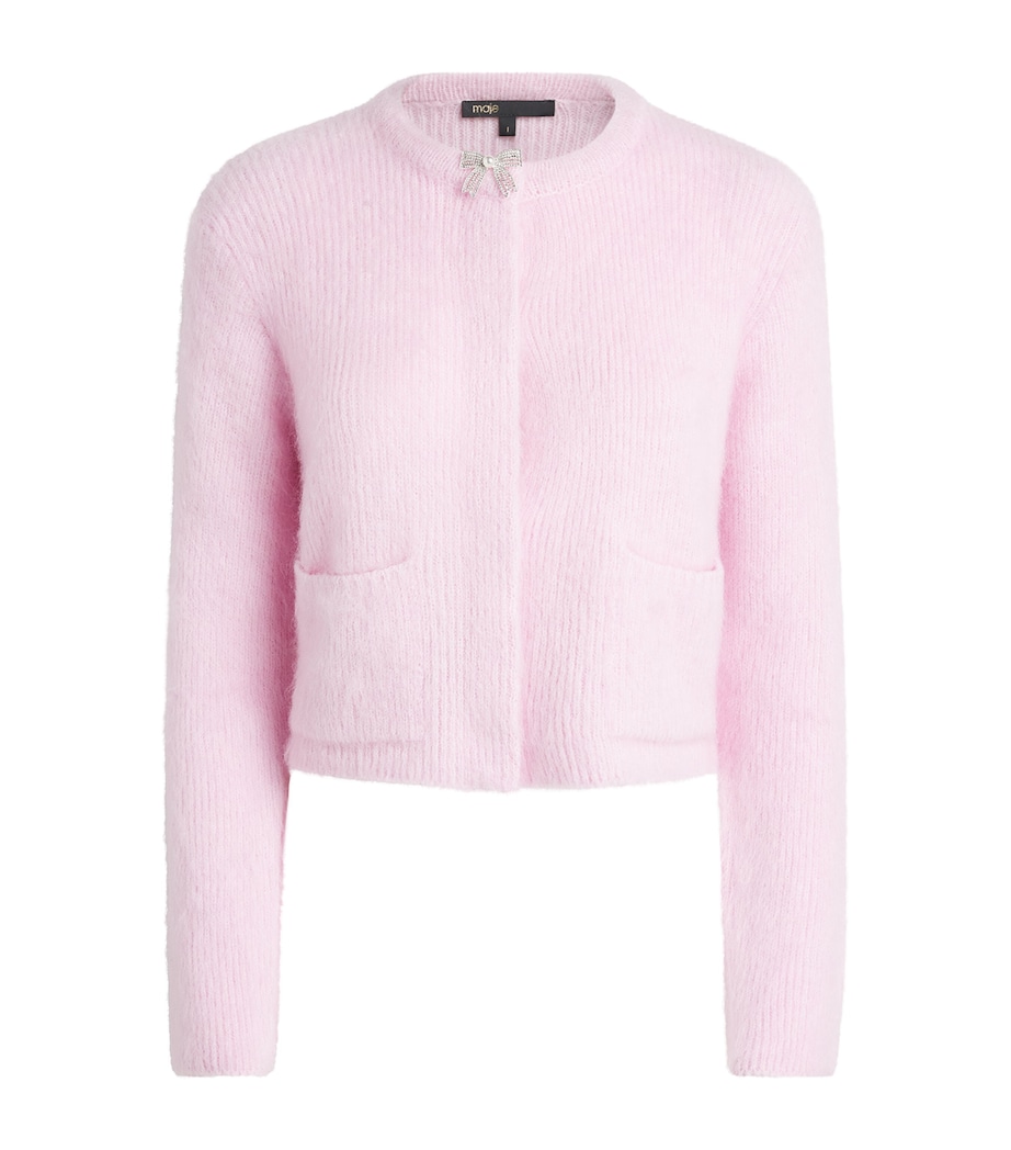 Cropped Bow Cardigan PINK Image 1