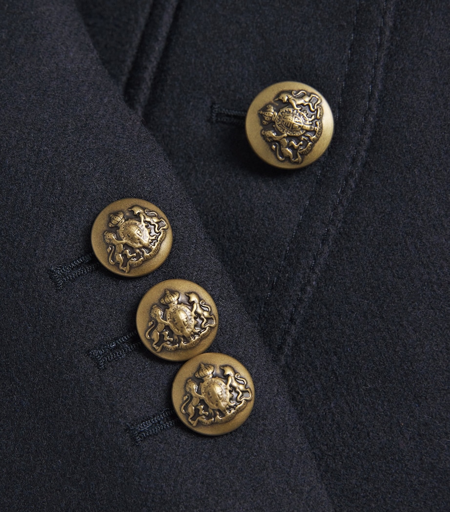 Wool-Blend Single-Breasted Blazer NAVY Image 5