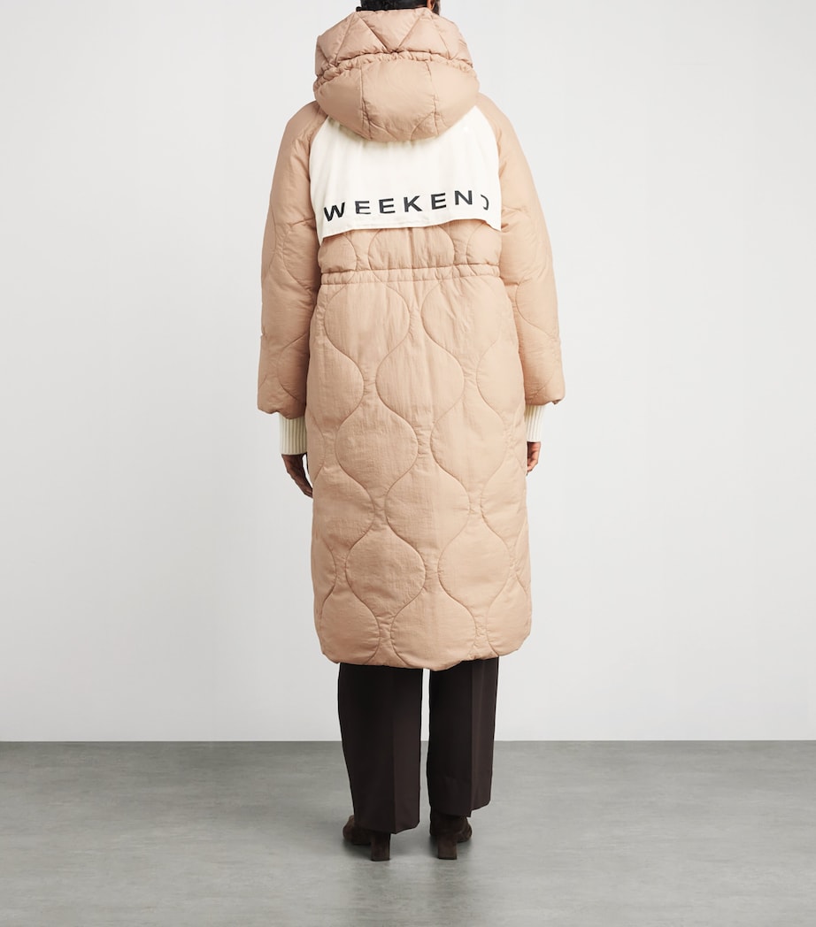 Down Water-Repellent Reversible Coat BEIGE Image 7