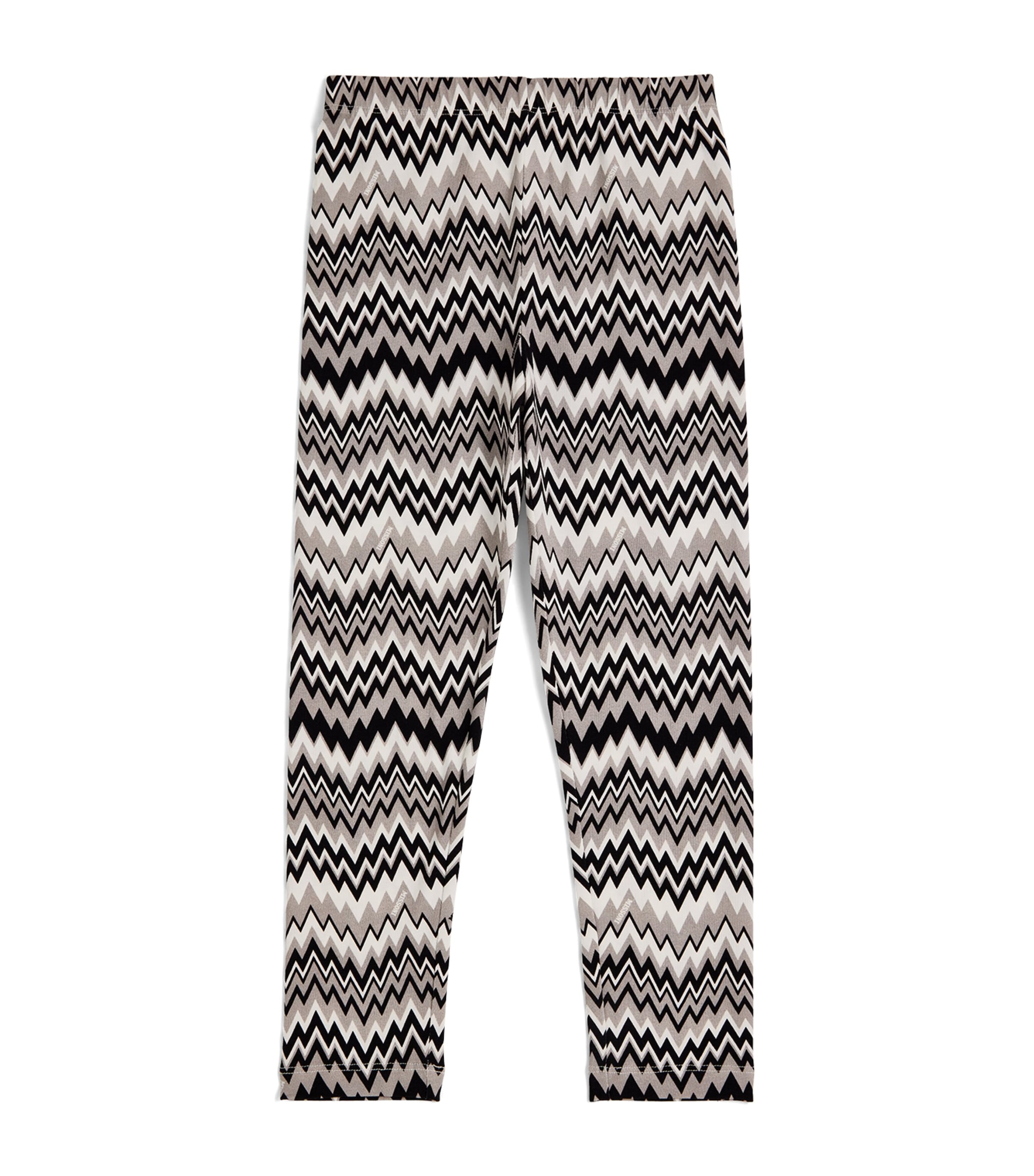 Zigzag Leggings (4-14 Years) 900NEGREY/BLACK Image 1