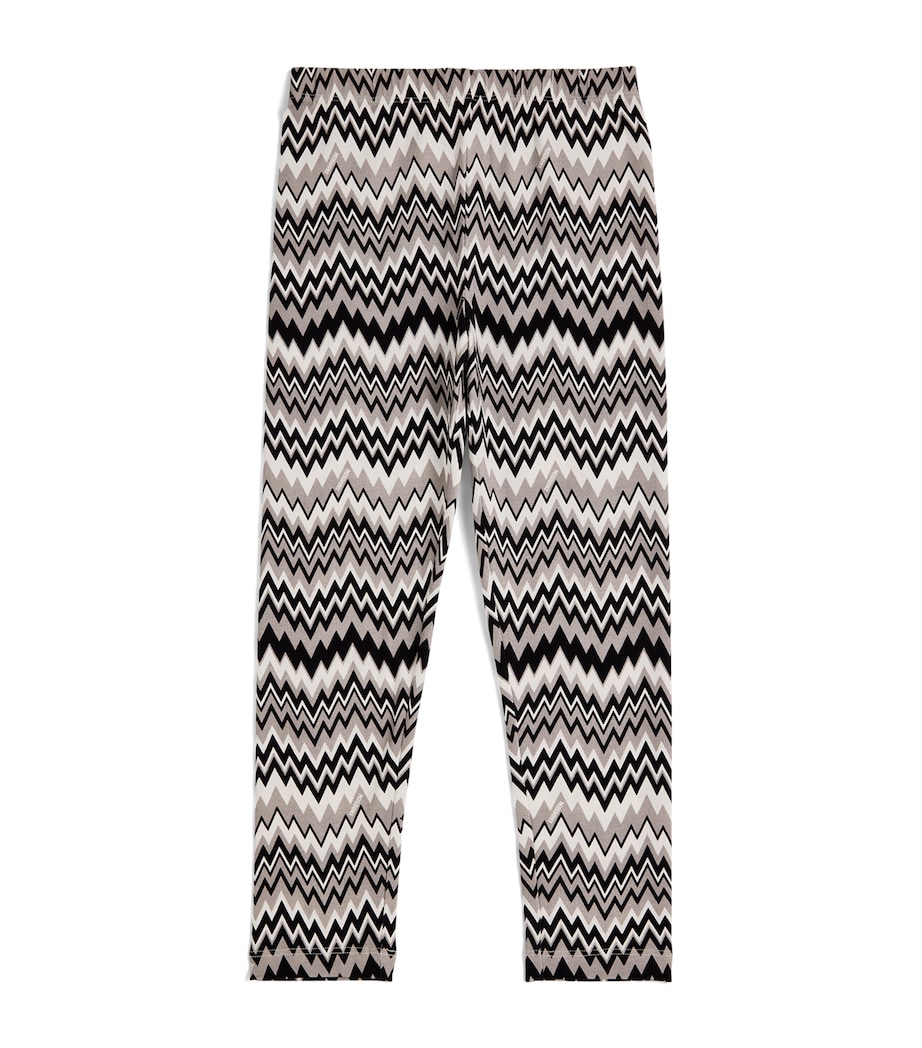 Zigzag Leggings (4-14 Years) 900NEGREY/BLACK Image 1