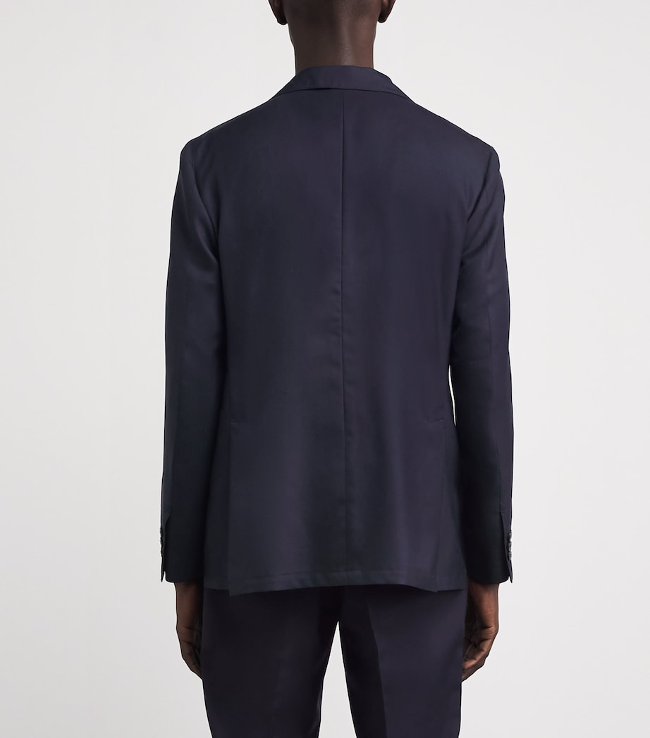 Canali Mens Wool-Silk Deconstructed Suit Jacket Image 5