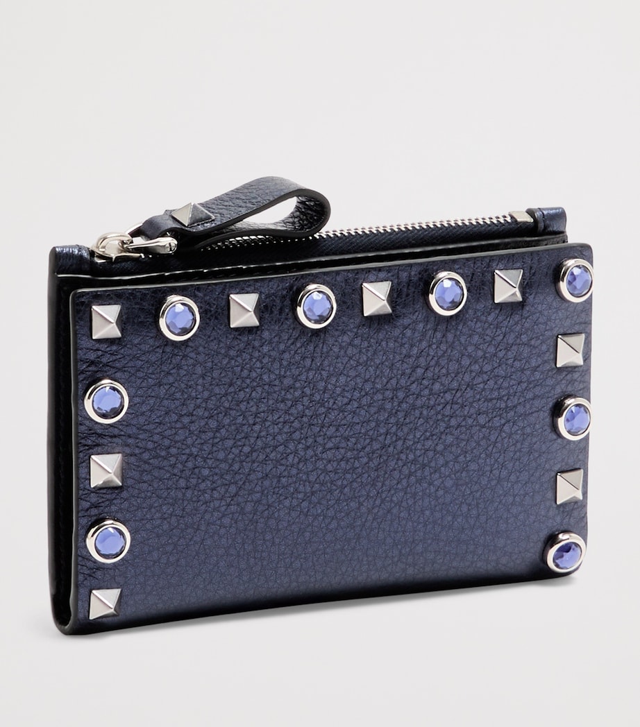 Valentino Garavani Calfskin Embellished Coin and Card Holder Image 2