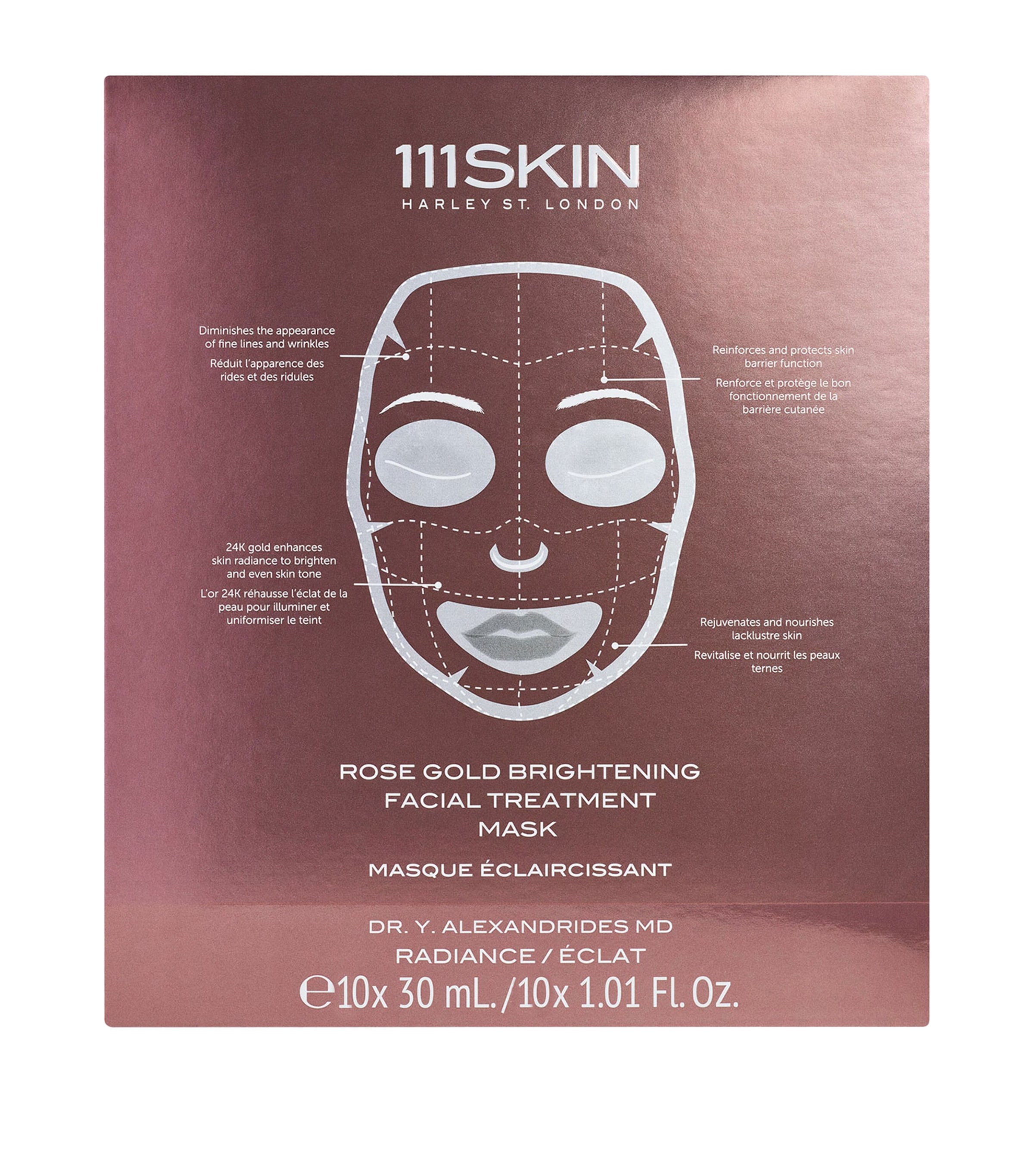 111skin Rose Gold Brightening Facial Treatment Mask In White