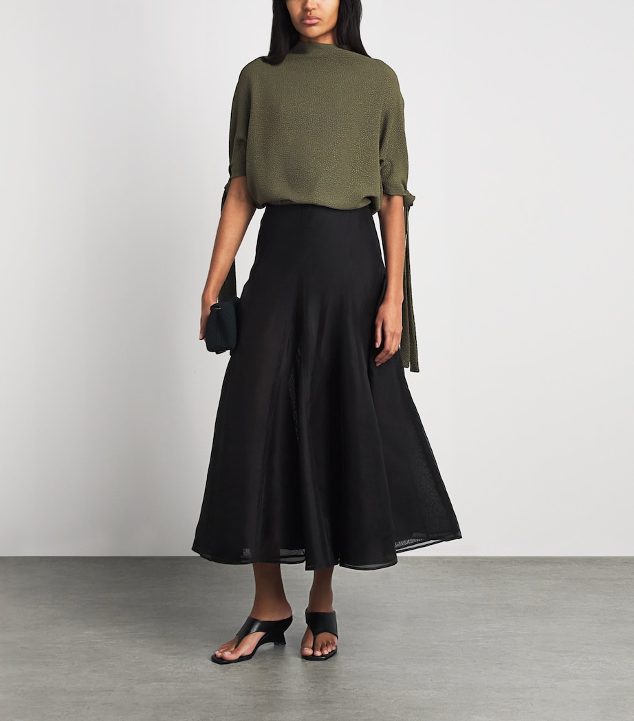 Edeline Lee Womens Pedernal Blouse Agr Amber Green Image 2