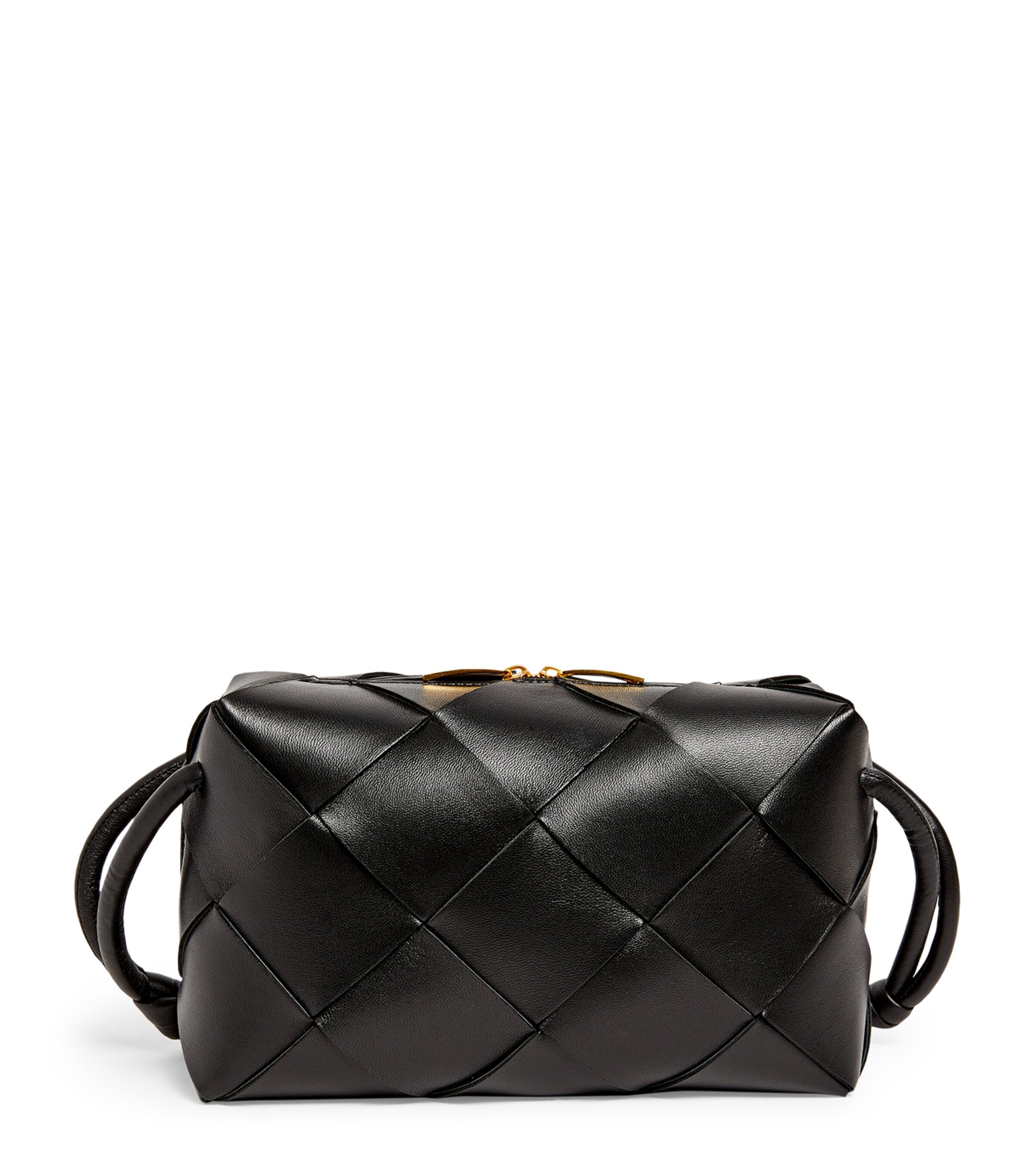 Bottega Veneta Cassette Cross-Body Bag Black Gold Image 1