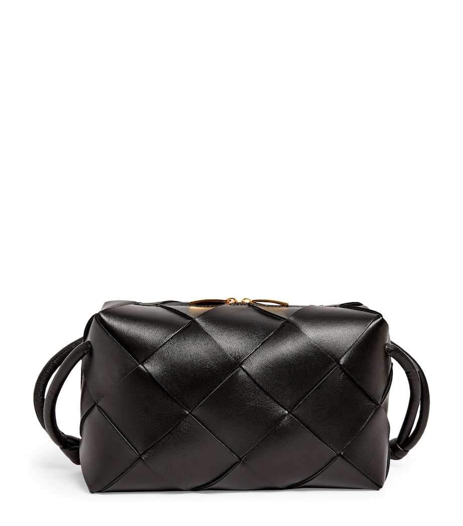 Bottega Veneta Cassette Cross-Body Bag Black Gold Image 1