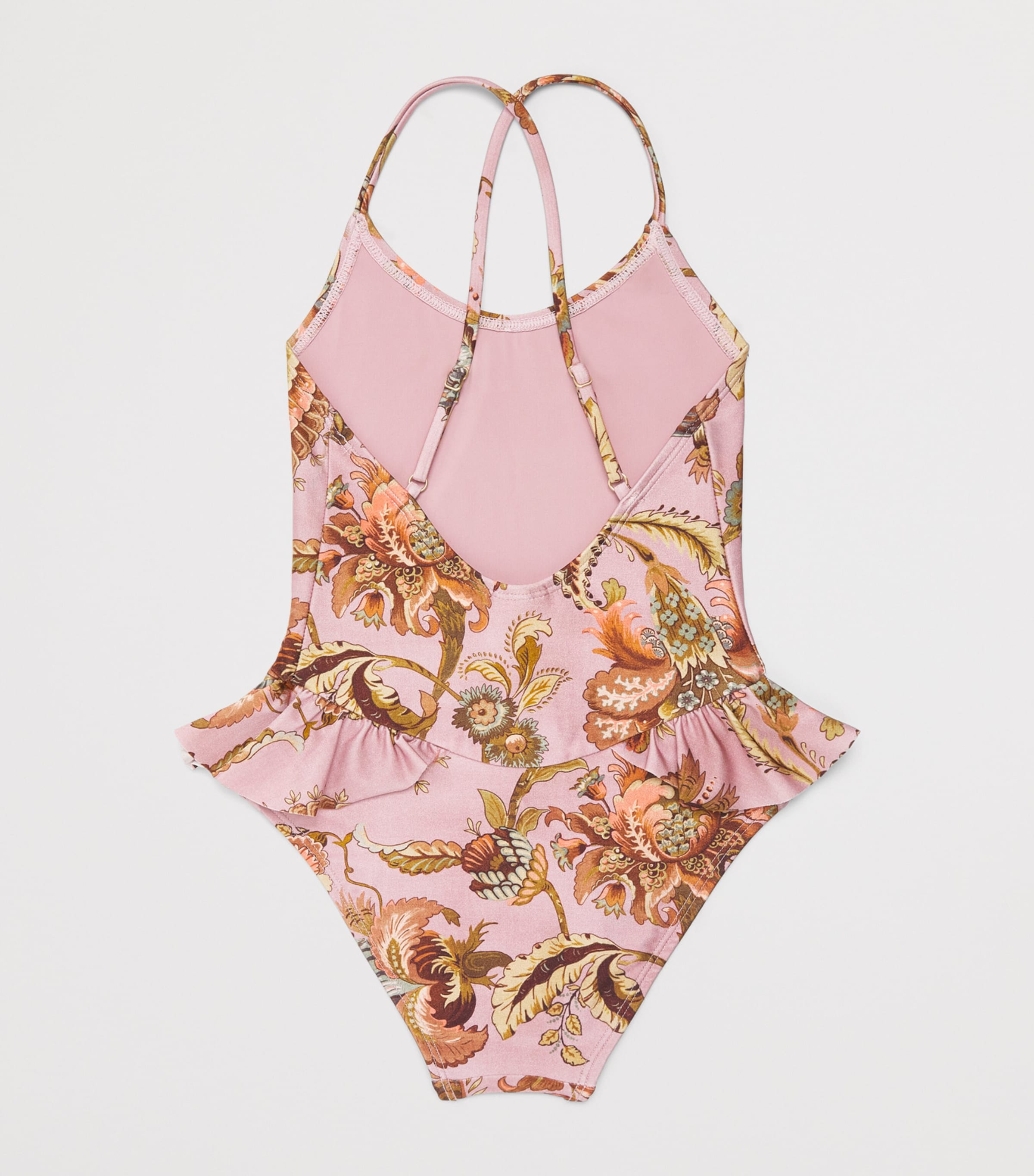 Zimmermann Kids Frilled Floral Aster Swimsuit (2-12 Years) Mauve Jacobean Image 2