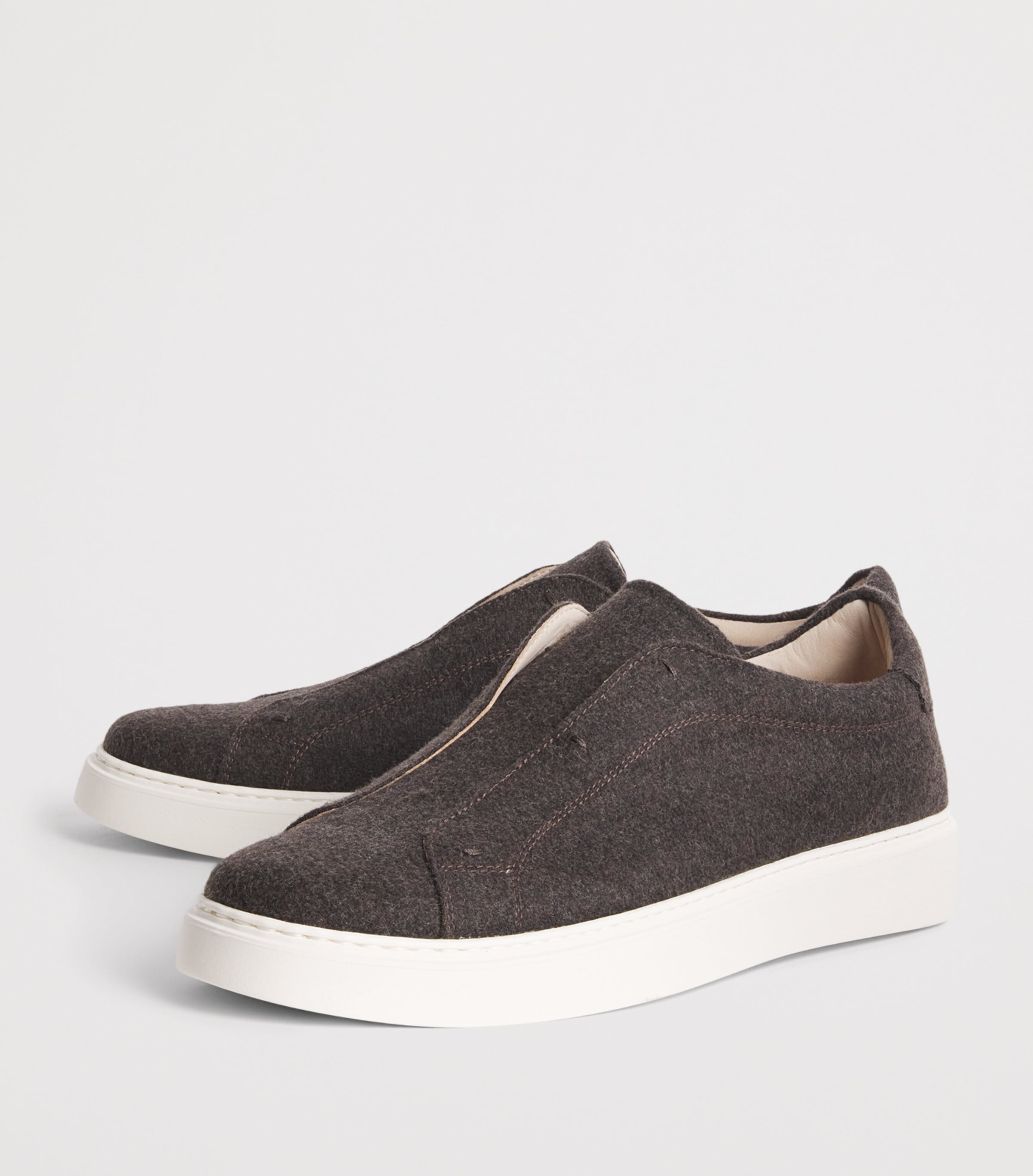Eleventy Flannel Slip-On Sneakers Moro Image 3