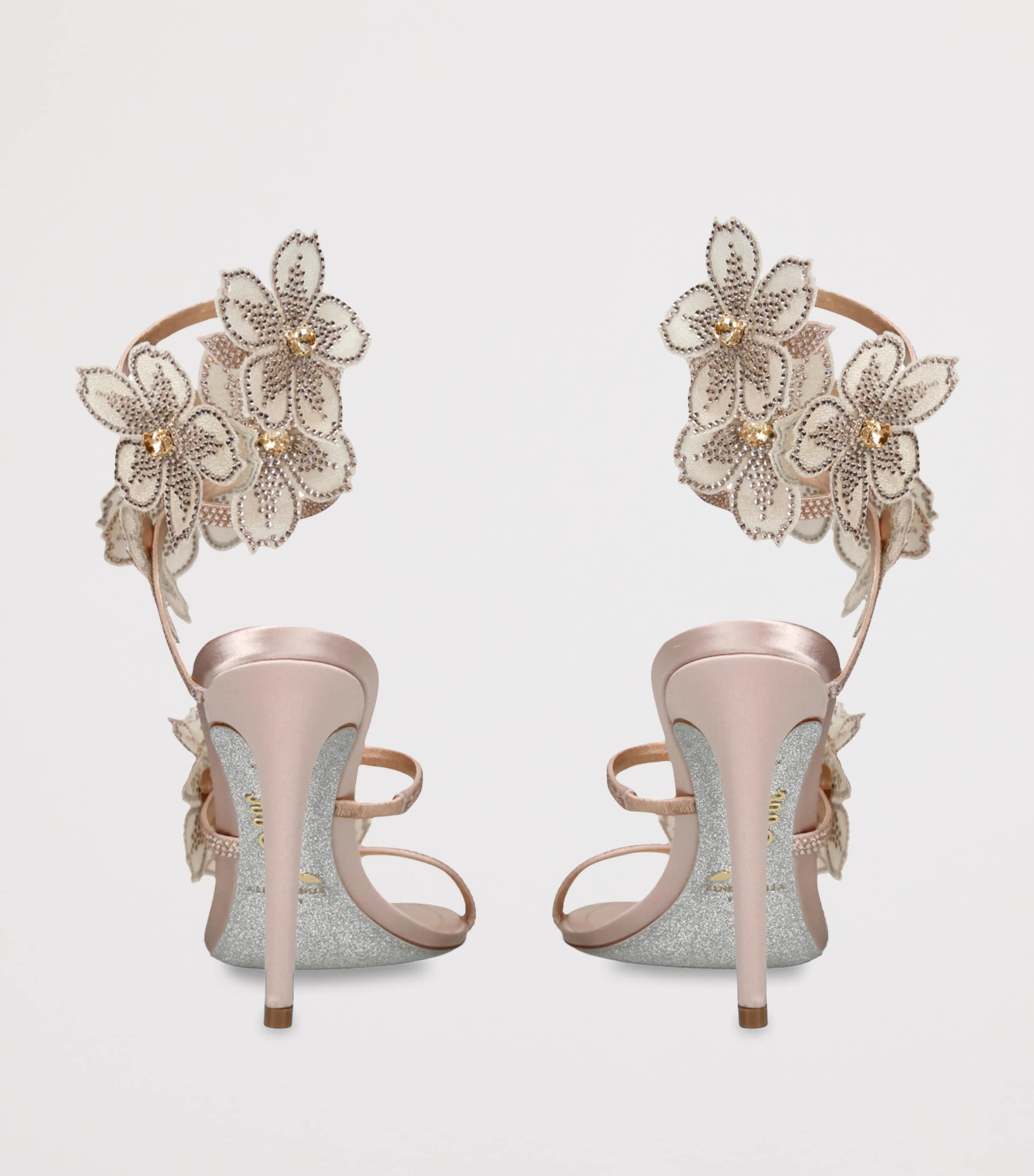 Satin Floral Cleo Sandals 105 PINK Image 2