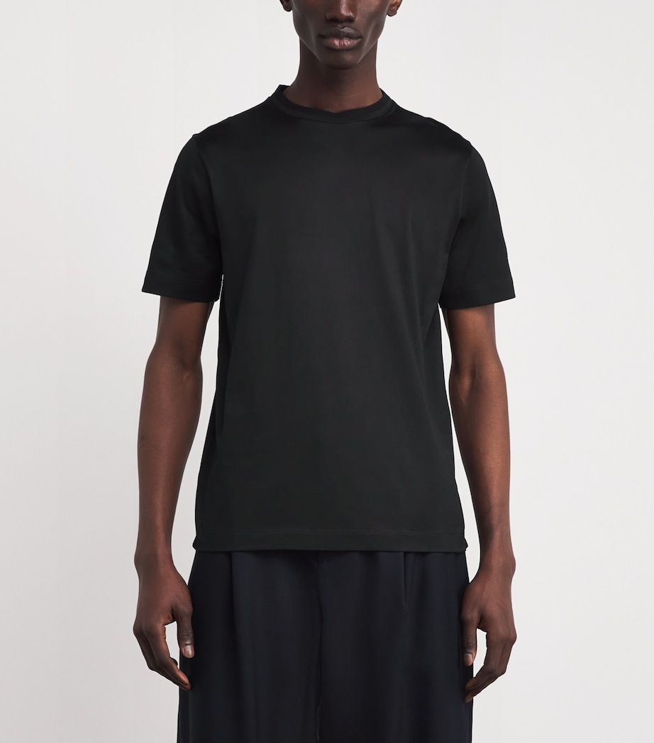 Cotton Double-Neck T-Shirt 100 Image 3