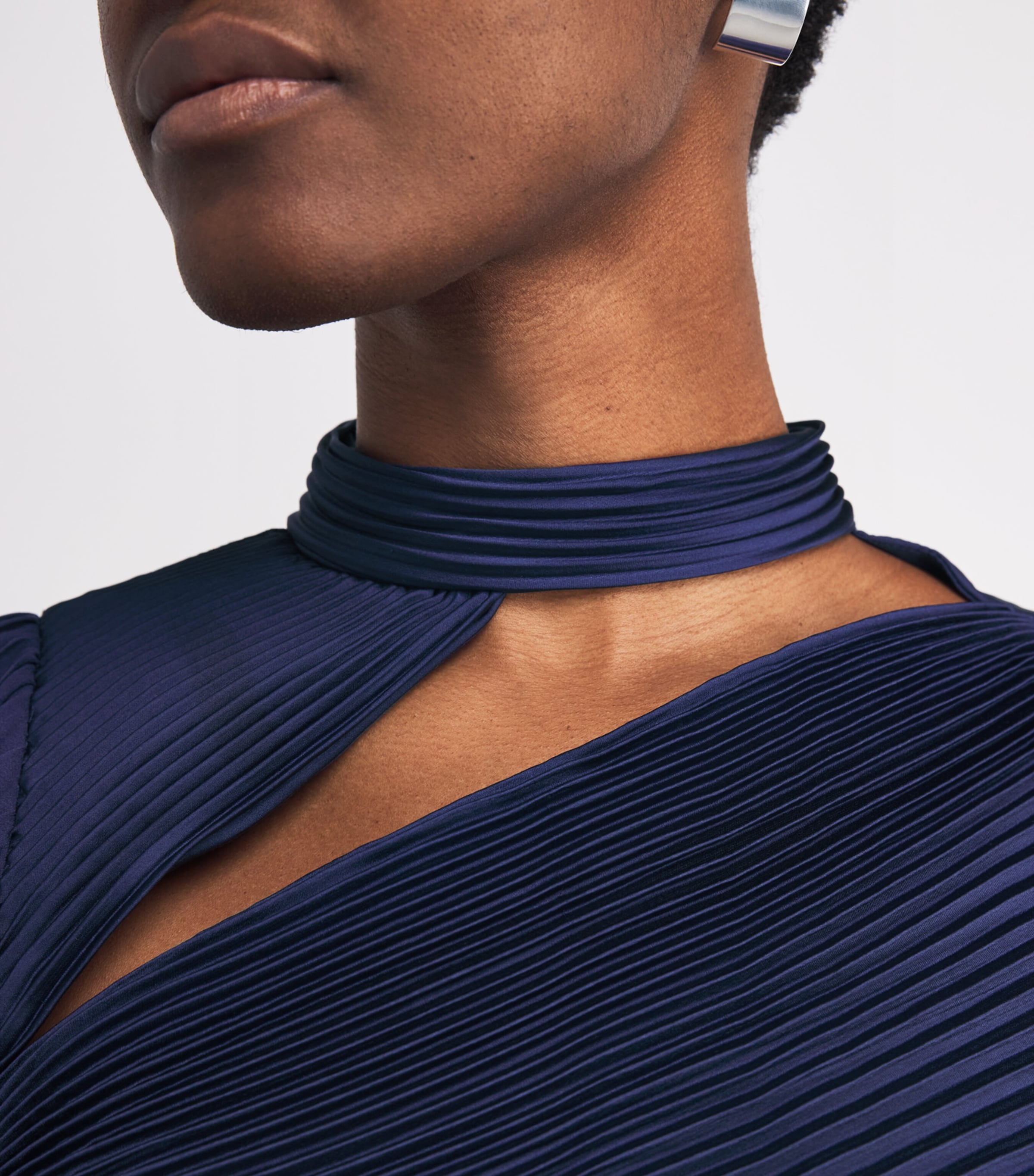 Pleated Aurelie Mini Dress B401 MIDNIGHT BLUE Image 7