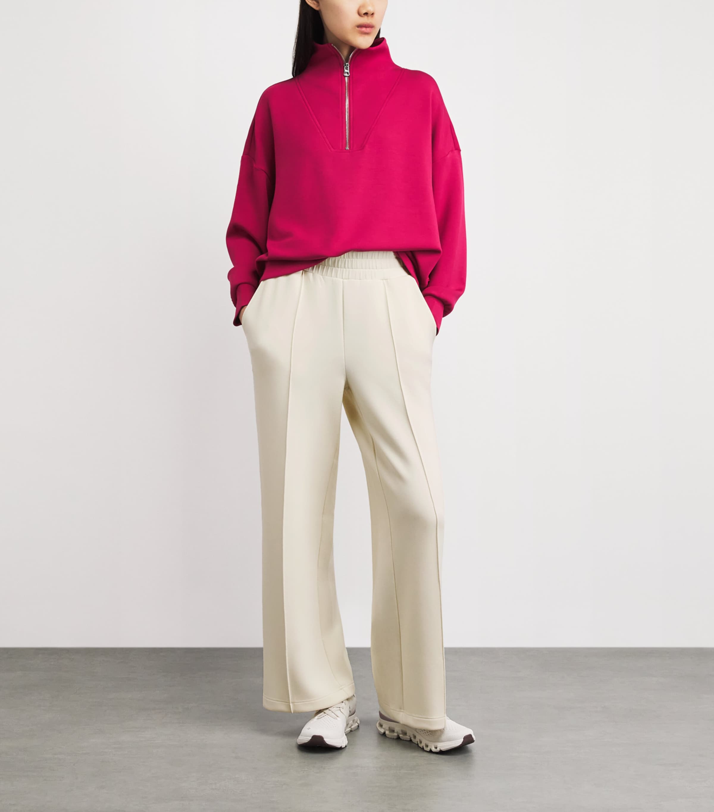 Varley Womens FreeSoft Wide-Leg Sweatpants Pristine Image 2